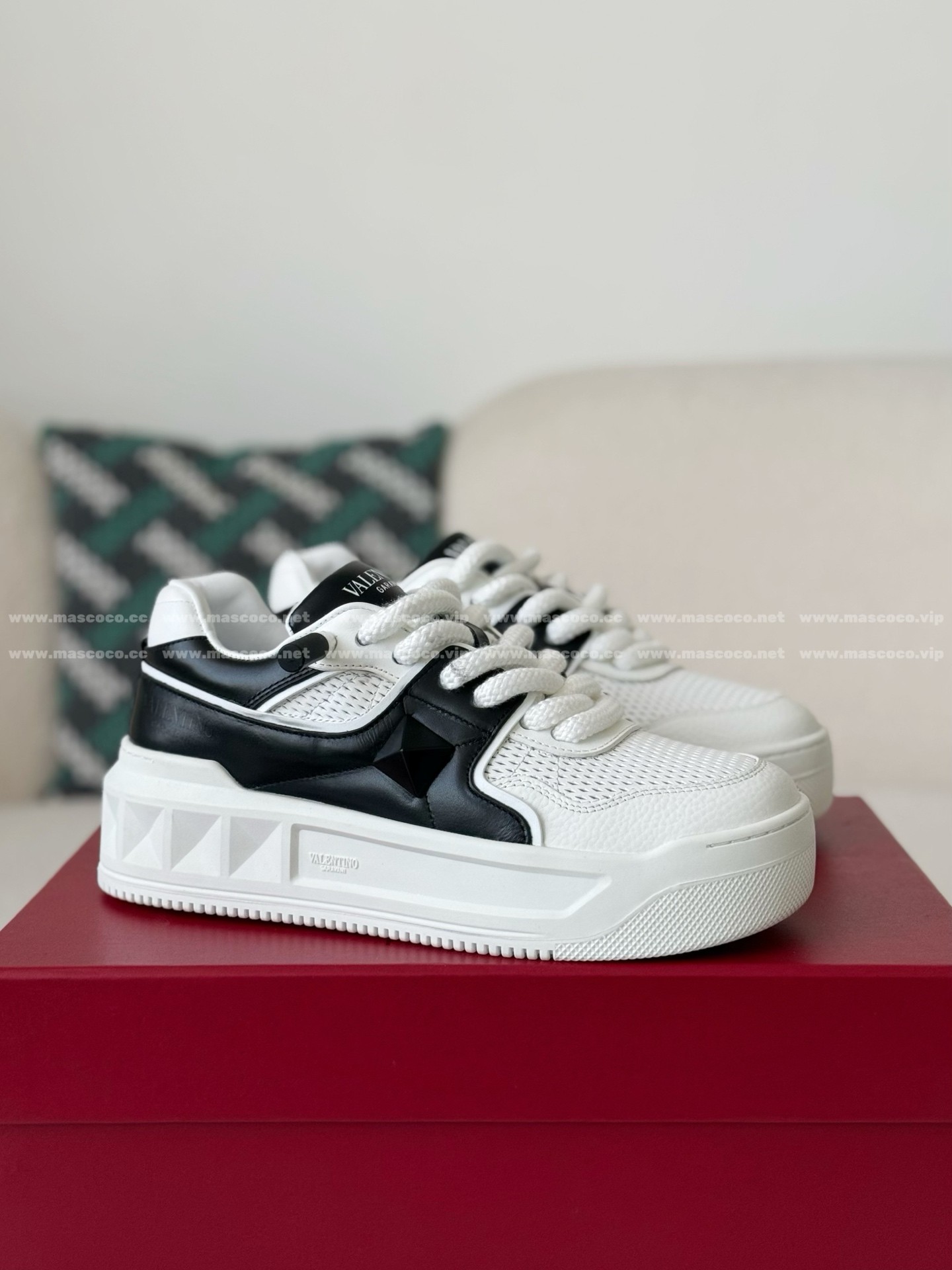 「#5176」Valentino One Stud Sneakers - 图片 2