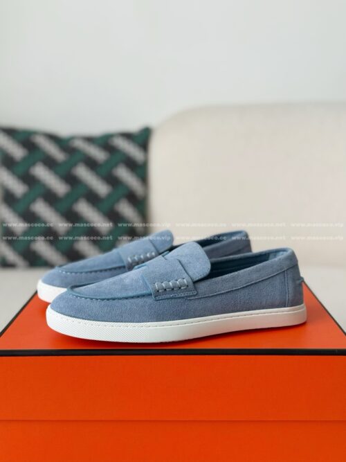 「#5187」Hermes Faux Suede Loafers