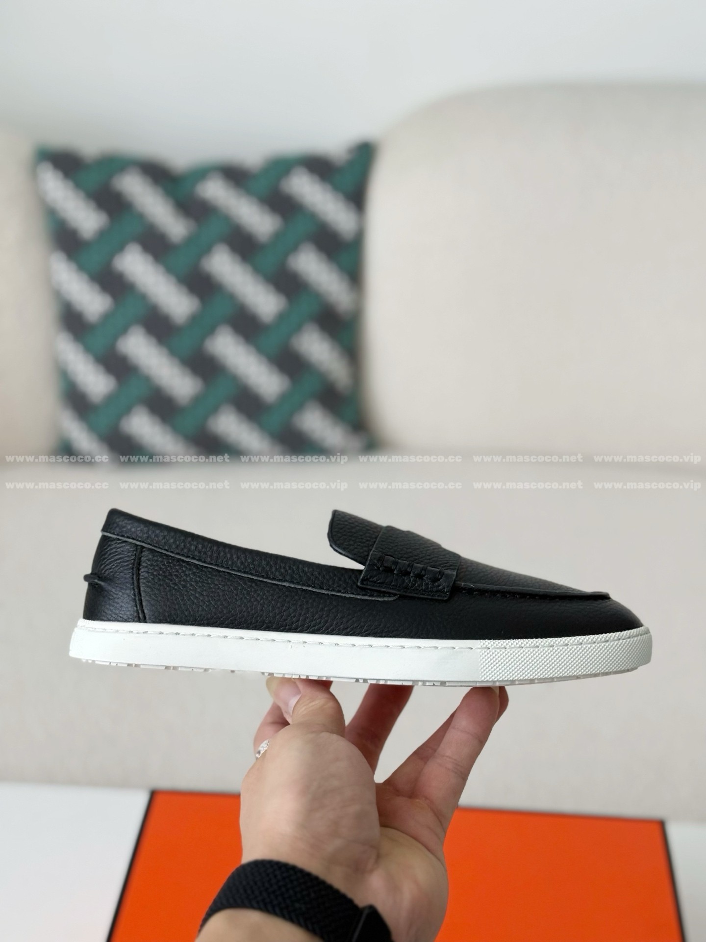 「#5190」Hermes Leather Loafers - 图片 6