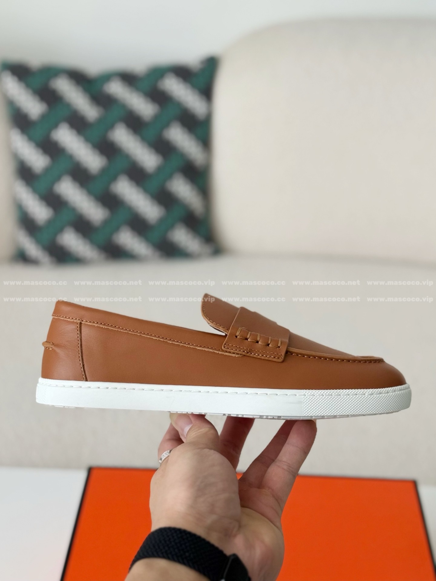 「#5191」Hermes Leather Loafers - 图片 6