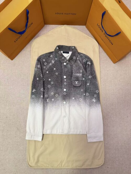 「#5252」LOUIS VUITTON Starry Sky Print Gradient Denim Jacket