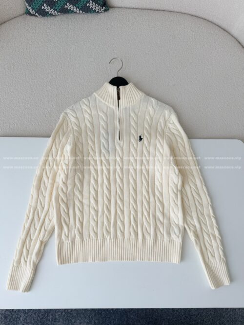 「#5314」Ralph Lauren Half-Zip Sand-Up Collar Knit Sweater