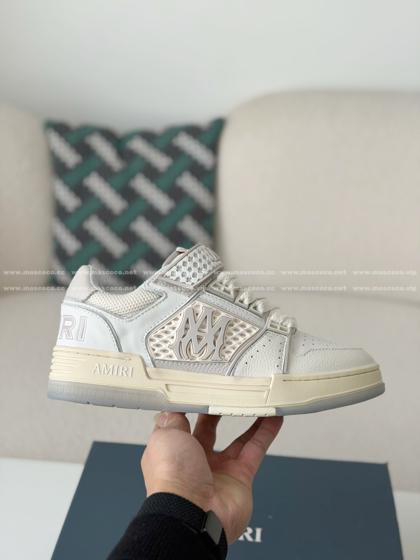 「#5316」Amiri Ma Skyline Leather Velcro Sneakers - 图片 6