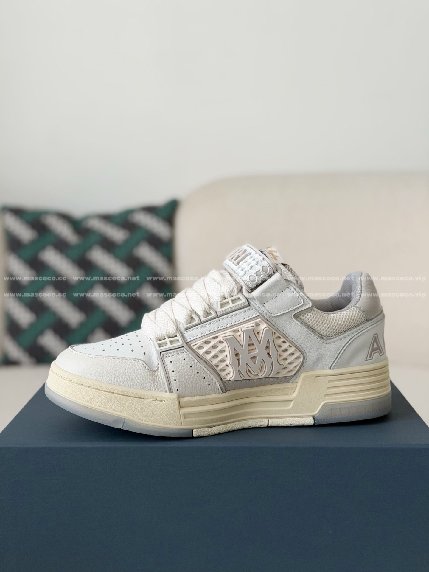 「#5316」Amiri Ma Skyline Leather Velcro Sneakers - 图片 4