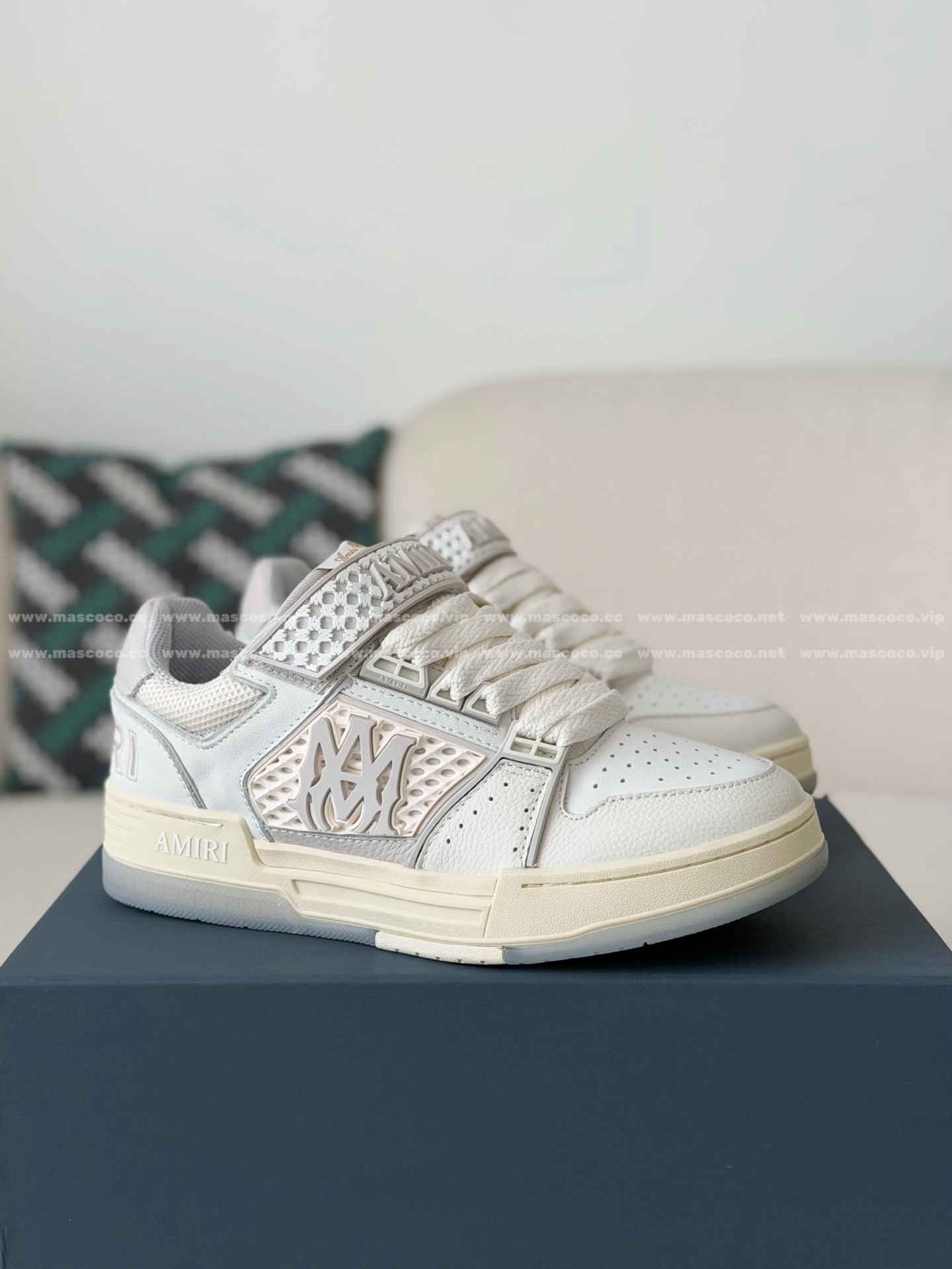 「#5316」Amiri Ma Skyline Leather Velcro Sneakers - 图片 2