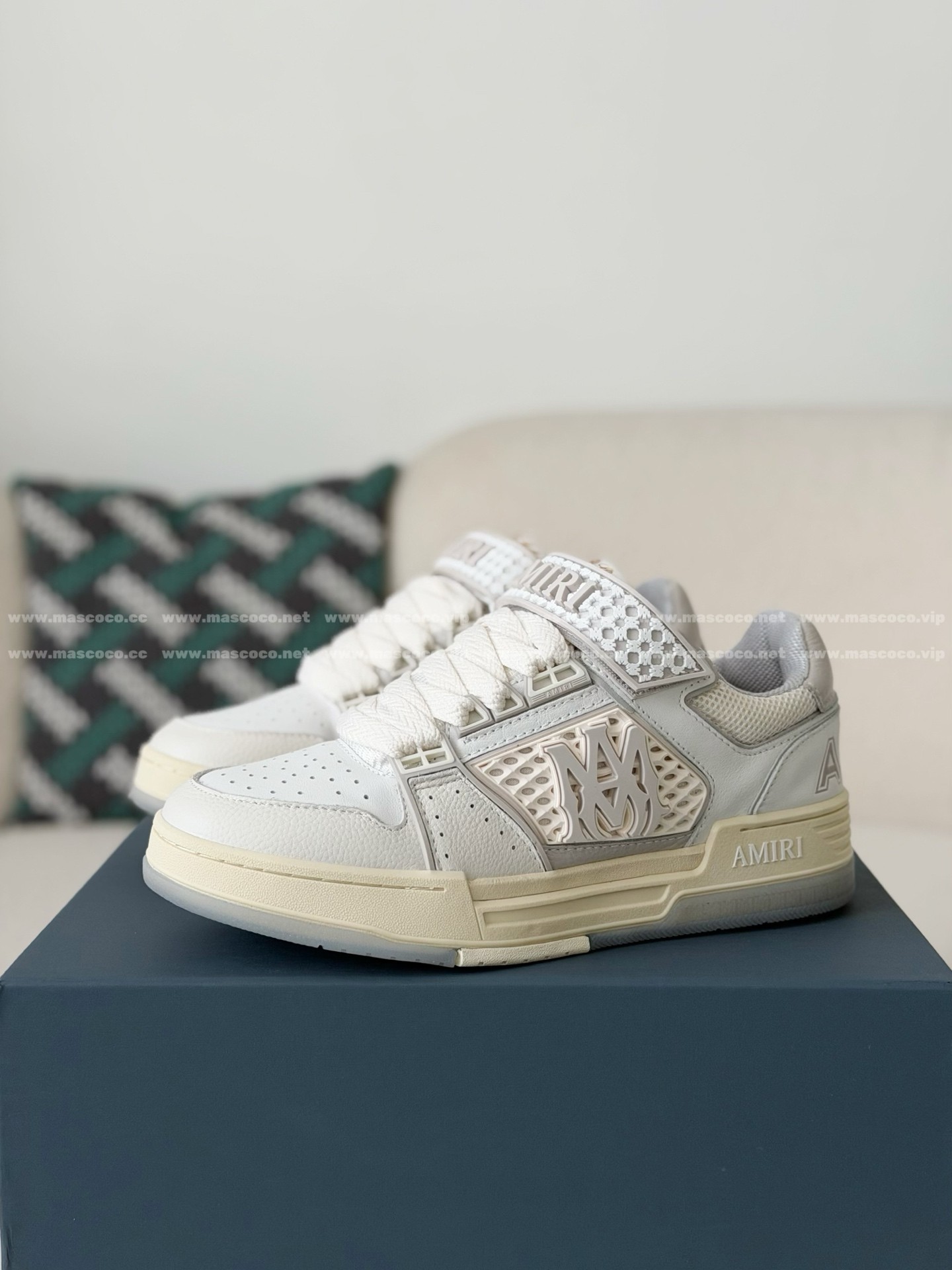 「#5316」Amiri Ma Skyline Leather Velcro Sneakers