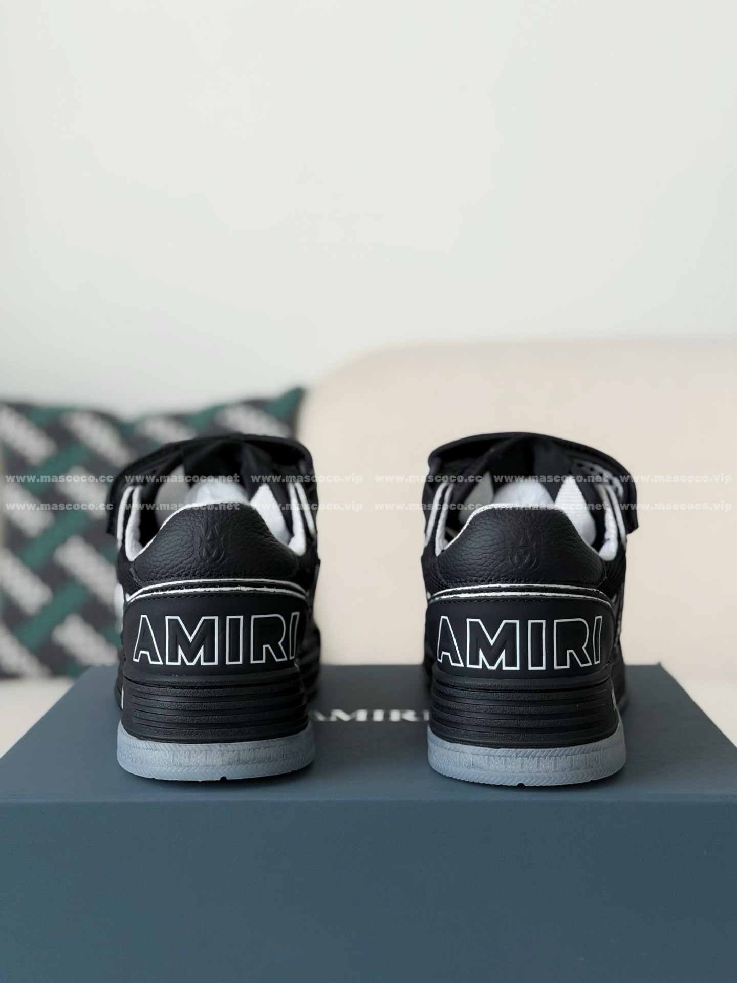 「#5317」Amiri Ma Skyline Leather Velcro Sneakers - 图片 3