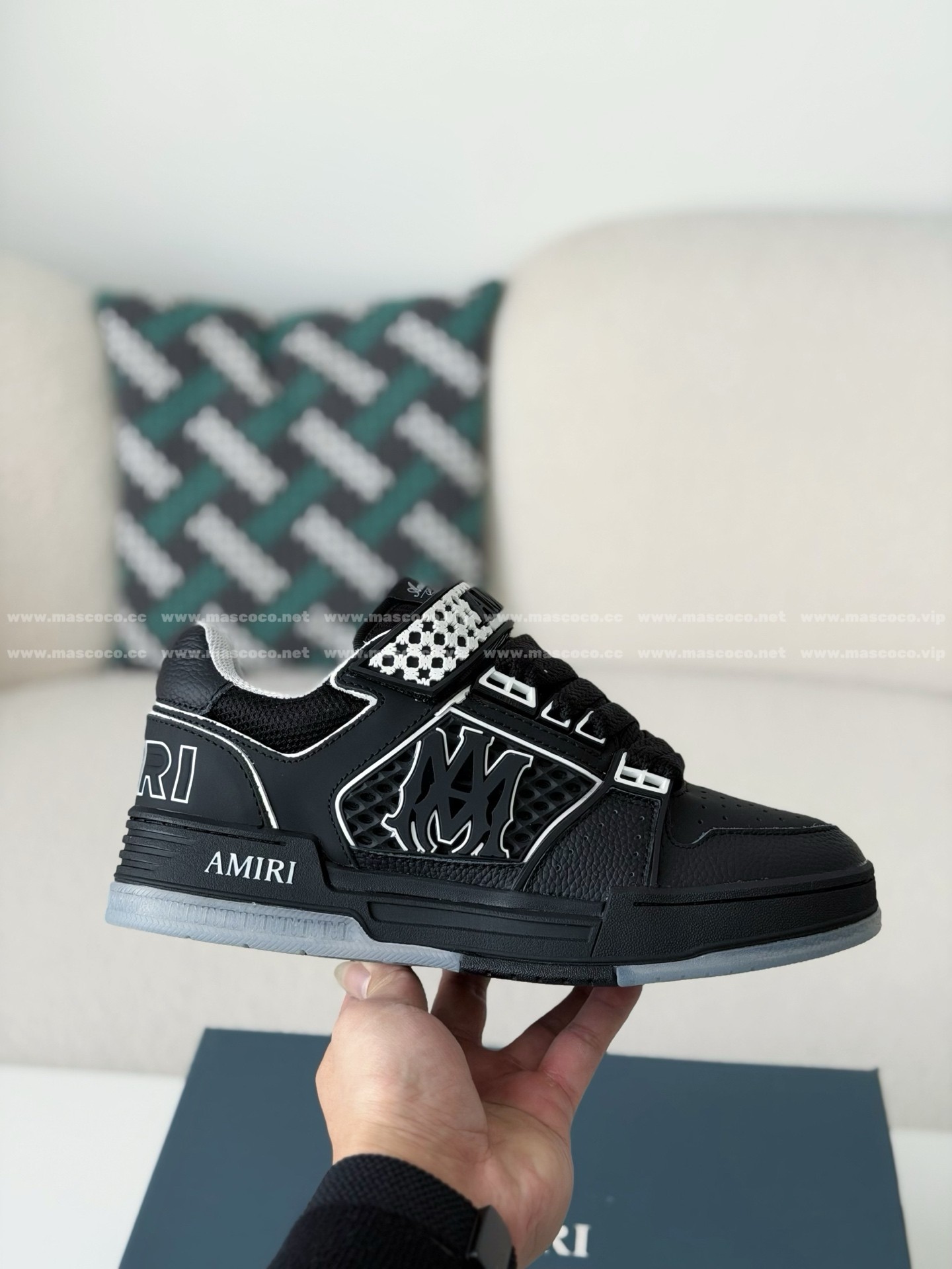 「#5317」Amiri Ma Skyline Leather Velcro Sneakers - 图片 6