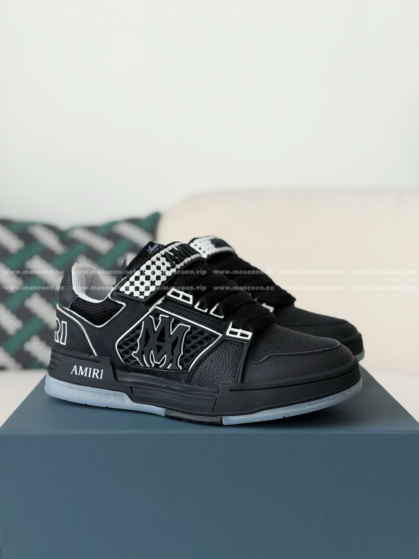 「#5317」Amiri Ma Skyline Leather Velcro Sneakers - 图片 2