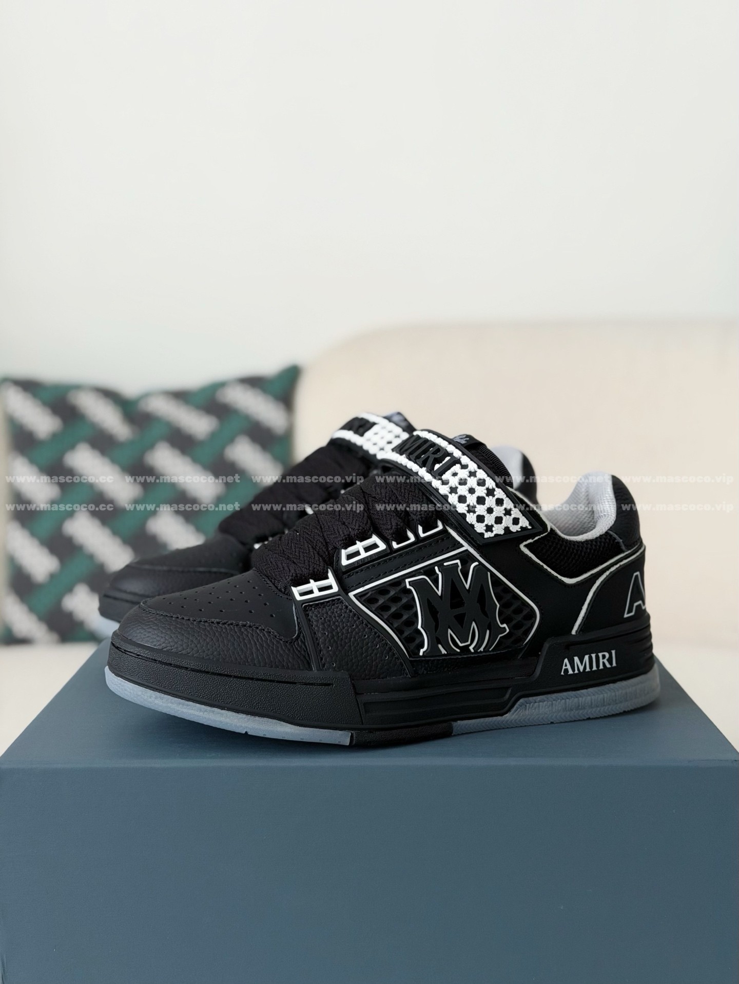 「#5317」Amiri Ma Skyline Leather Velcro Sneakers