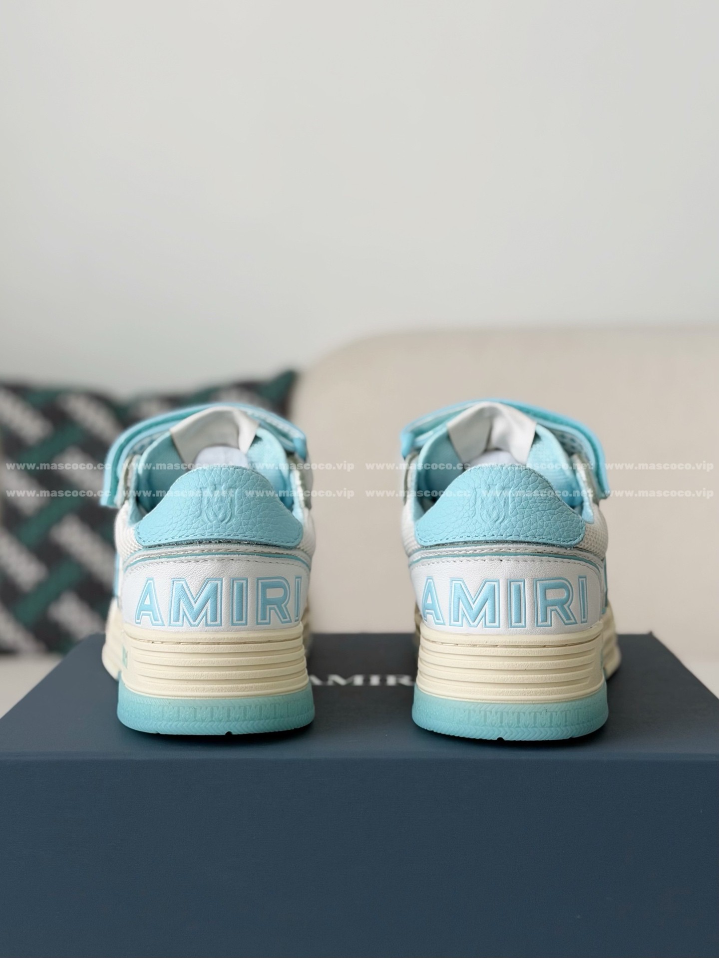 「#5318」Amiri Ma Skyline Leather Velcro Sneakers - 图片 3