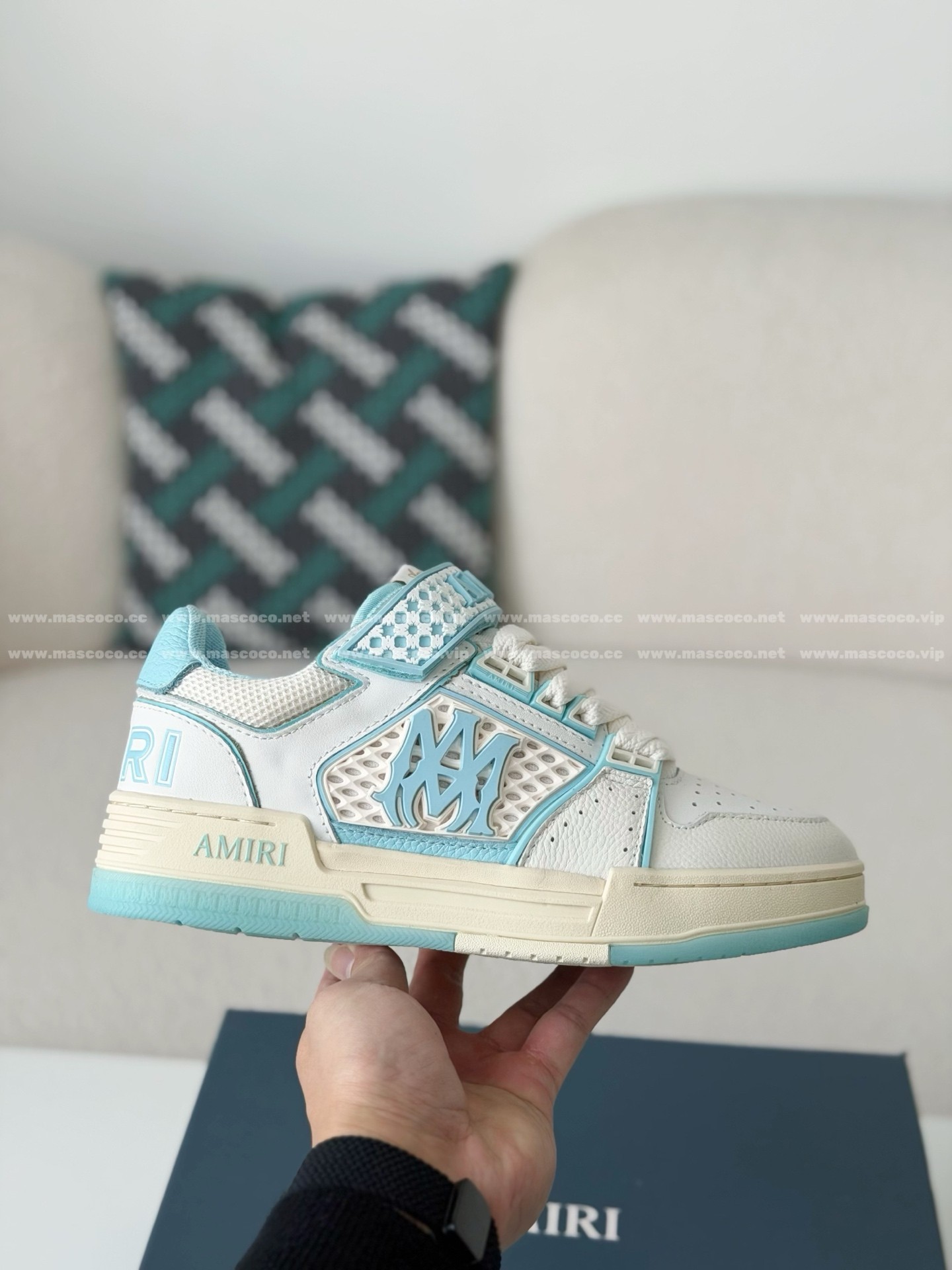 「#5318」Amiri Ma Skyline Leather Velcro Sneakers - 图片 6