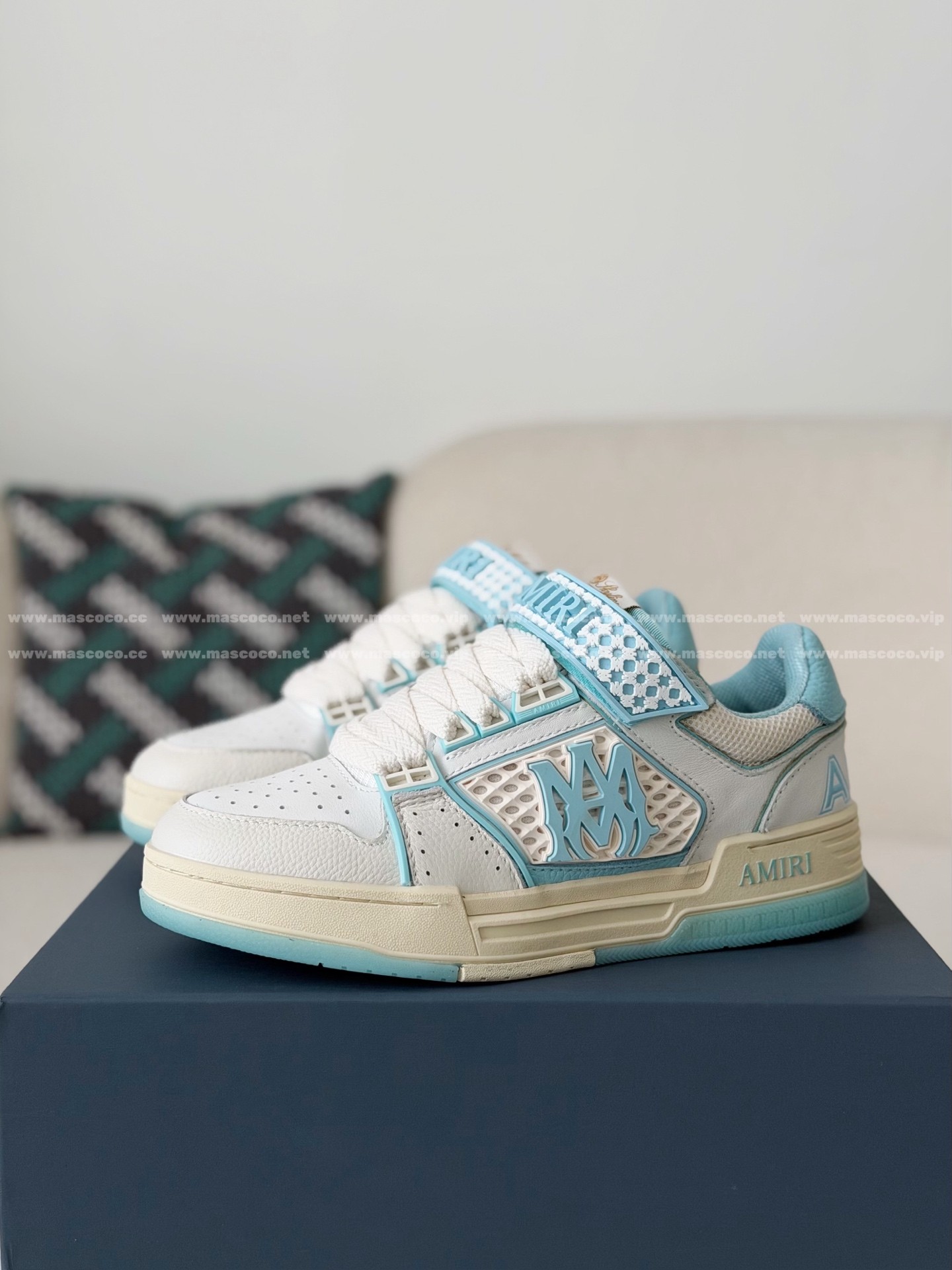 「#5318」Amiri Ma Skyline Leather Velcro Sneakers