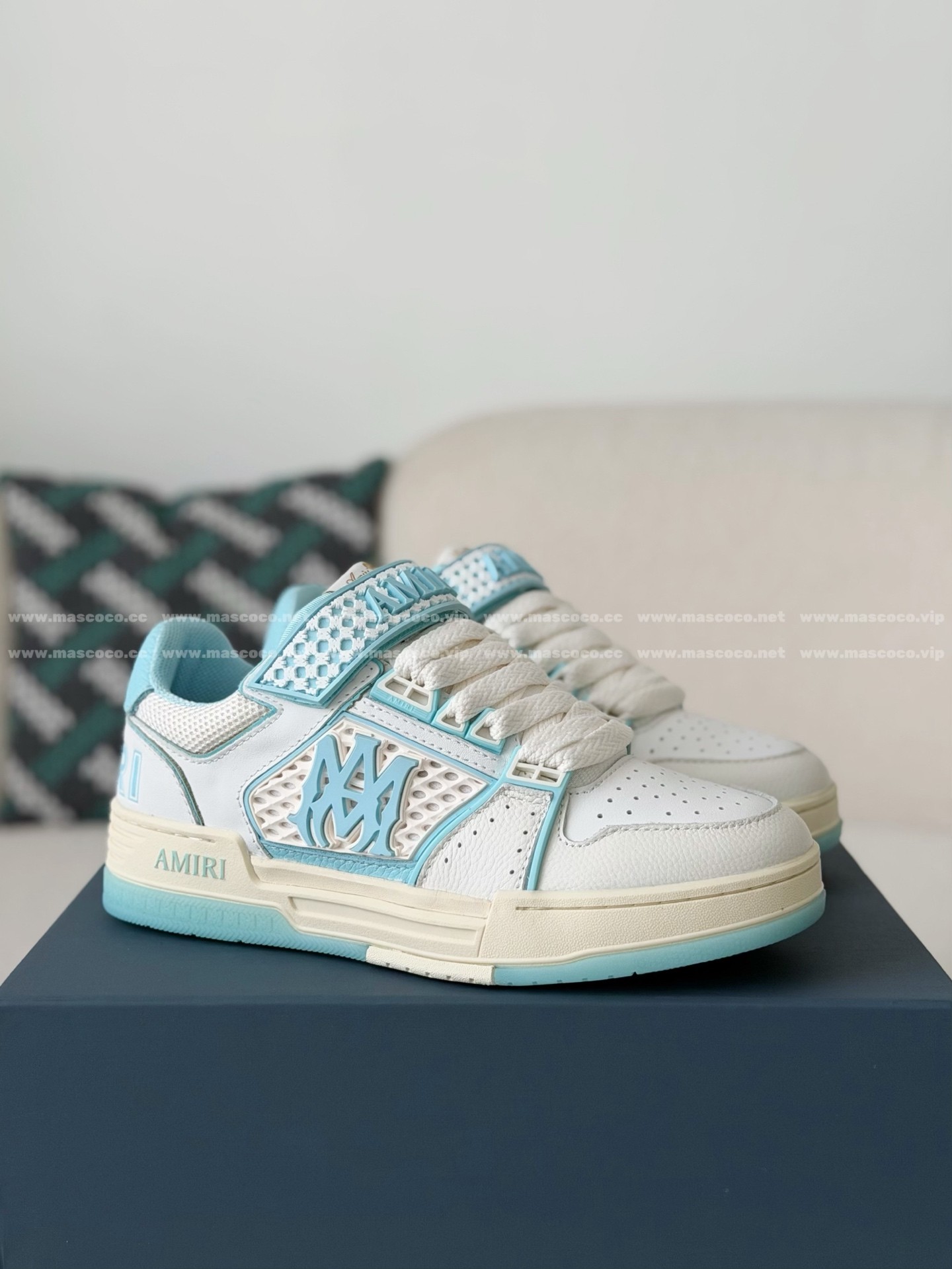 「#5318」Amiri Ma Skyline Leather Velcro Sneakers - 图片 2
