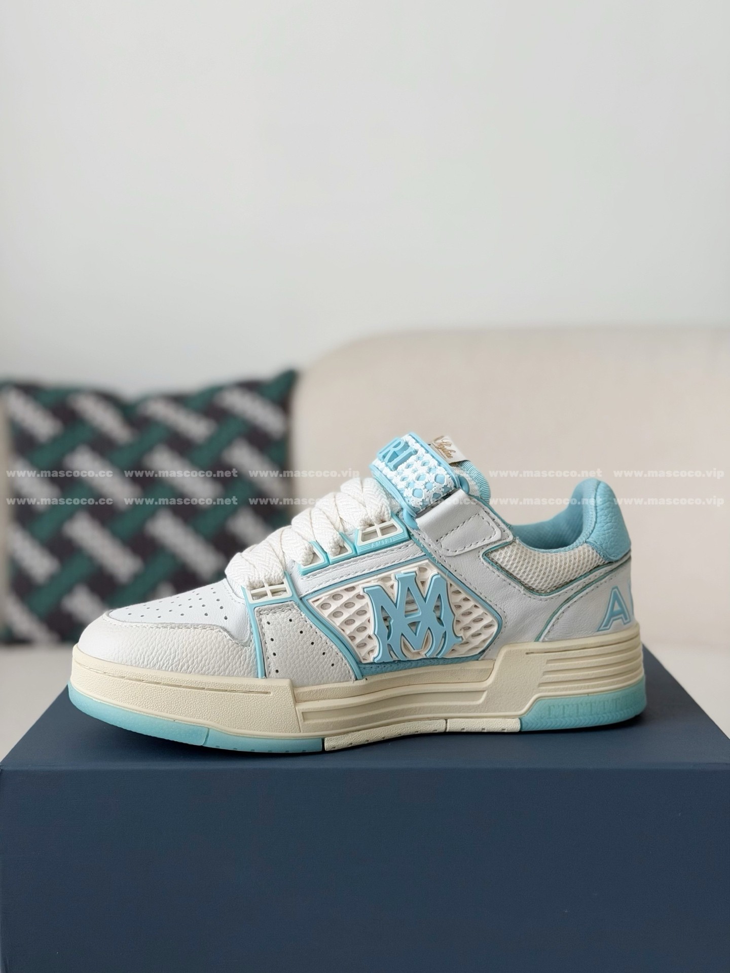 「#5318」Amiri Ma Skyline Leather Velcro Sneakers - 图片 4