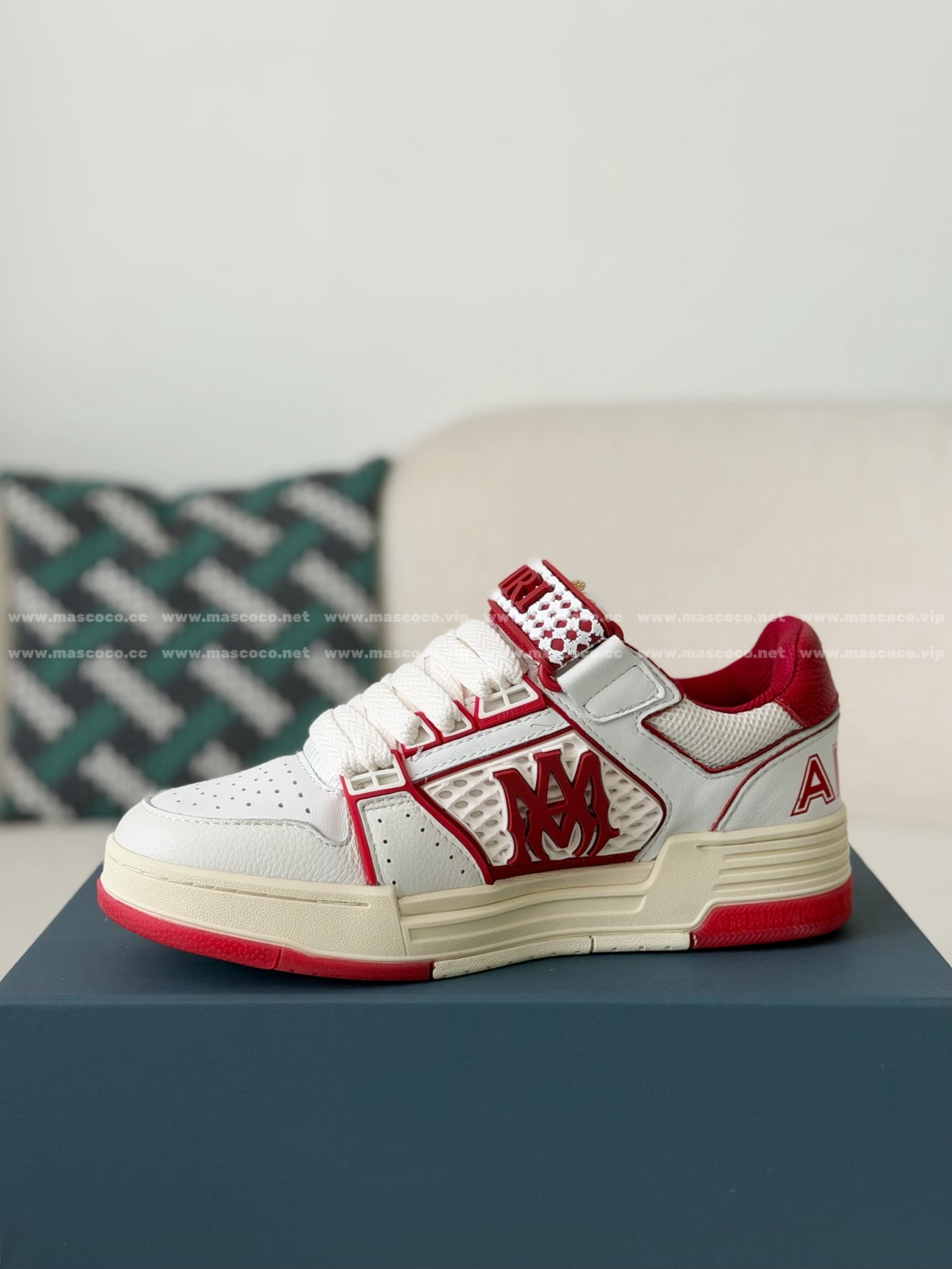 「#5320」Amiri Ma Skyline Leather Velcro Sneakers - 图片 4