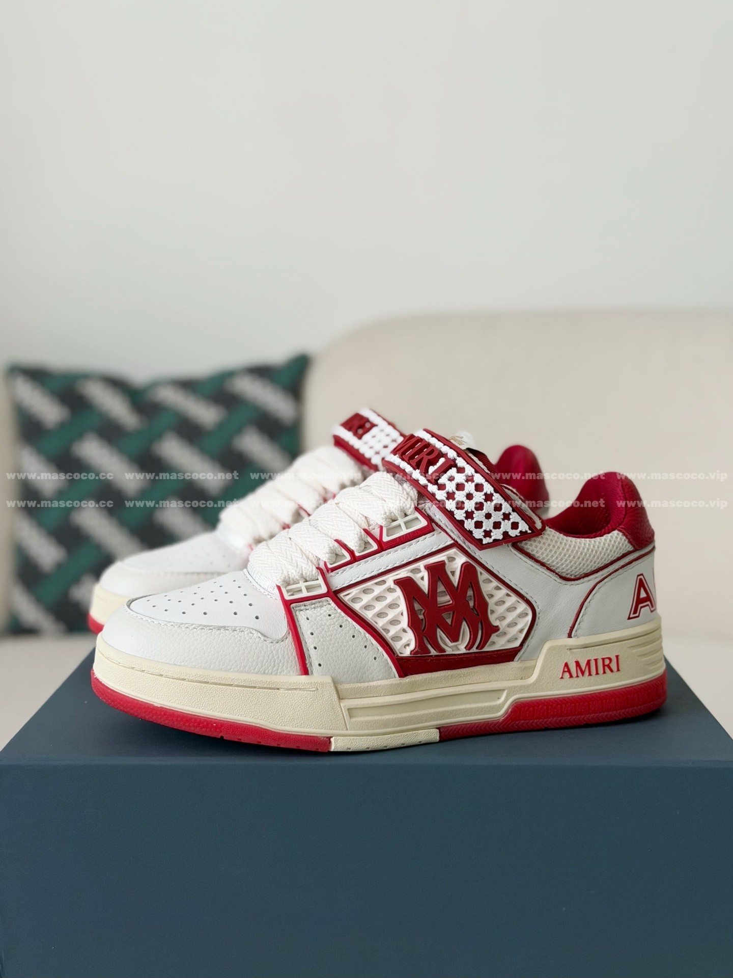 「#5320」Amiri Ma Skyline Leather Velcro Sneakers