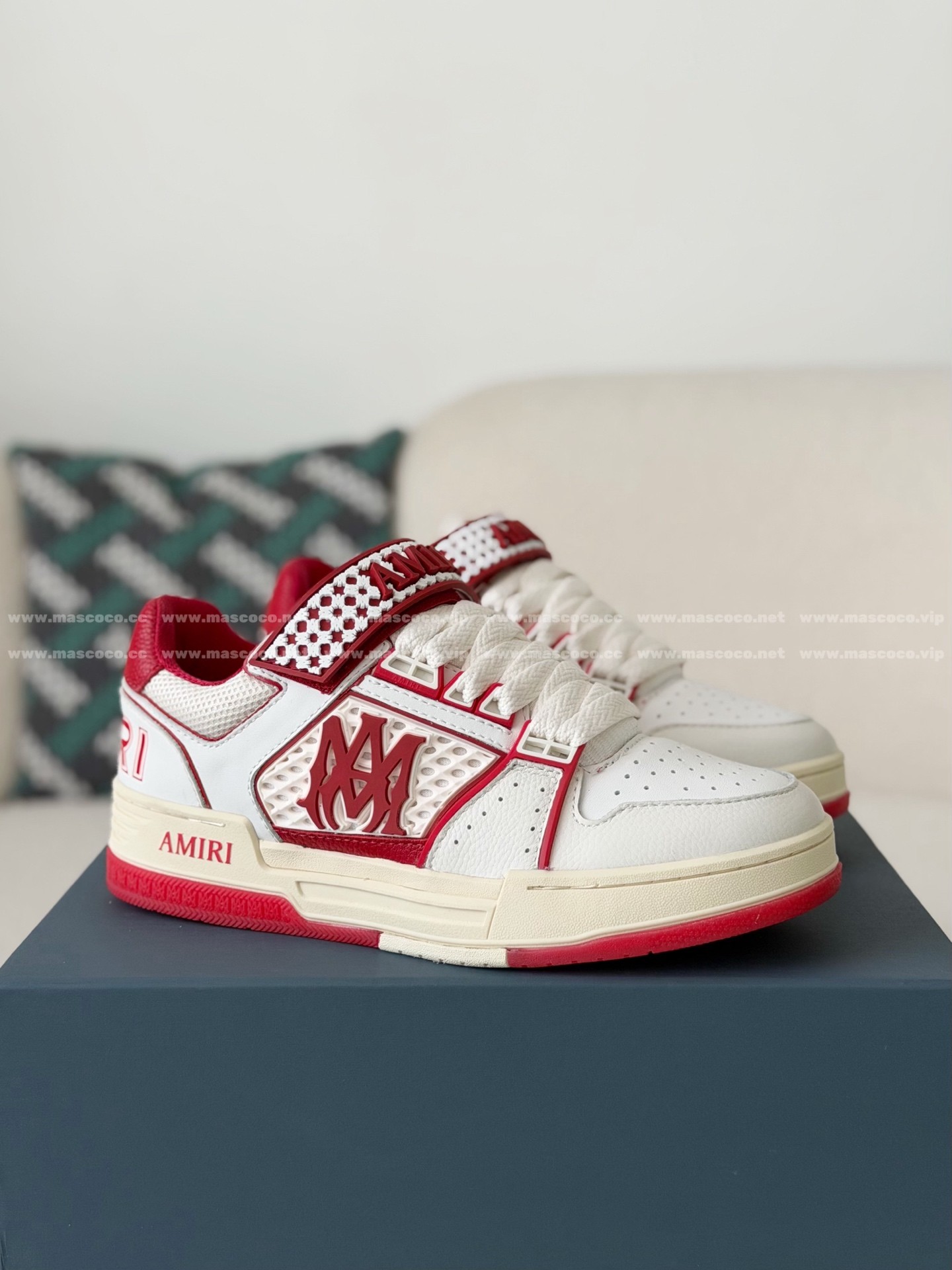 「#5320」Amiri Ma Skyline Leather Velcro Sneakers - 图片 2
