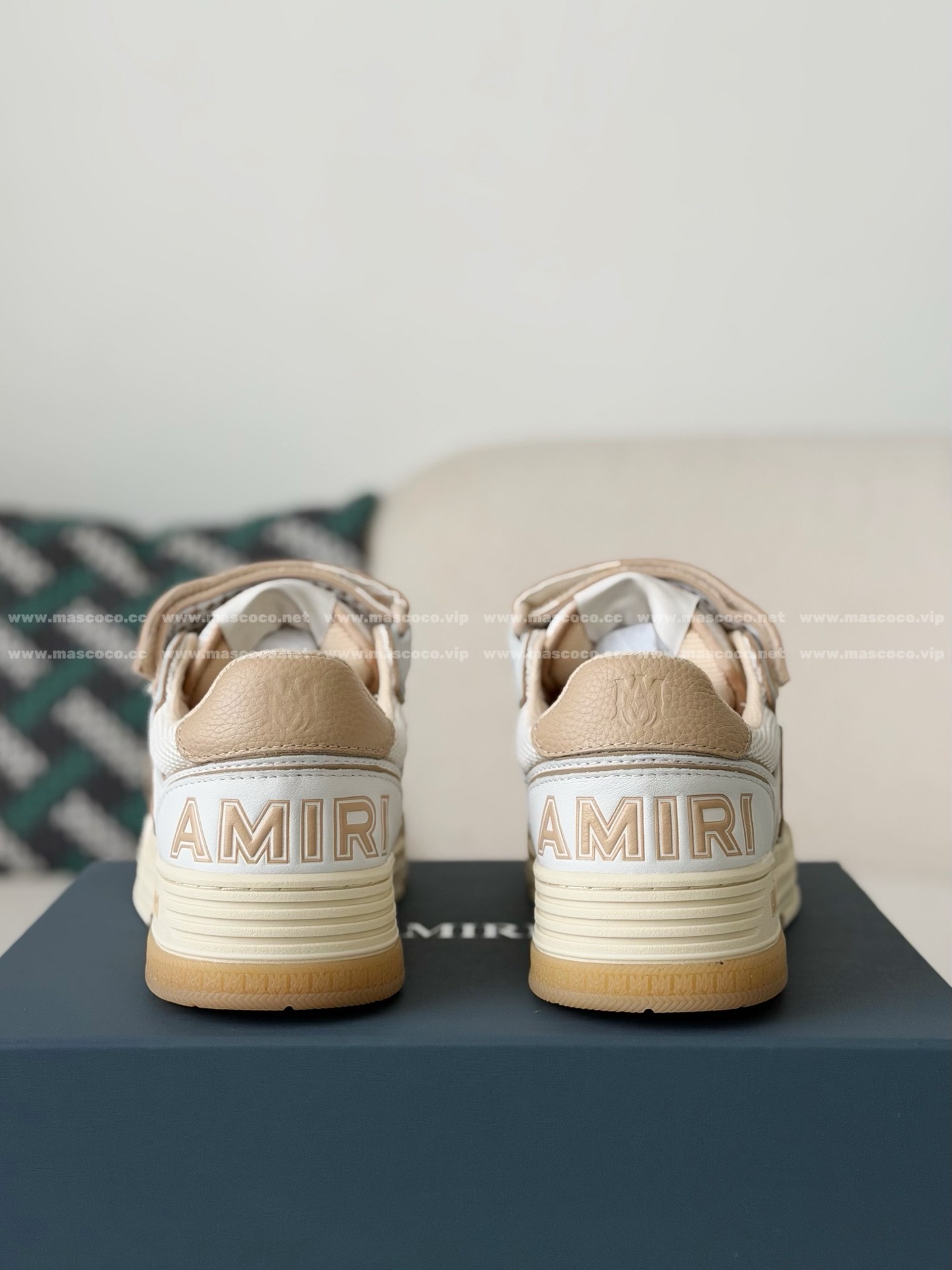 「#5321」Amiri Ma Skyline Leather Velcro Sneakers - 图片 3