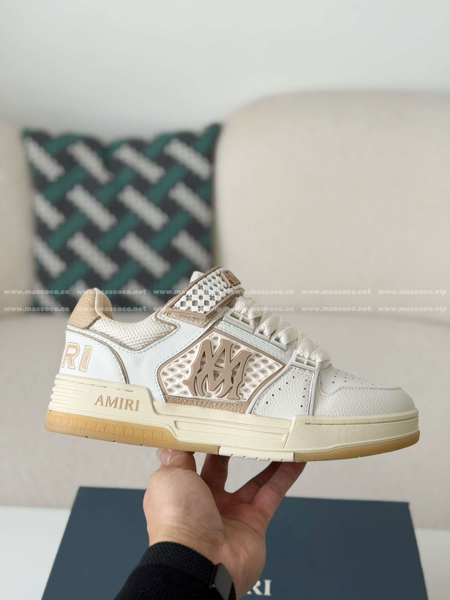 「#5321」Amiri Ma Skyline Leather Velcro Sneakers - 图片 6