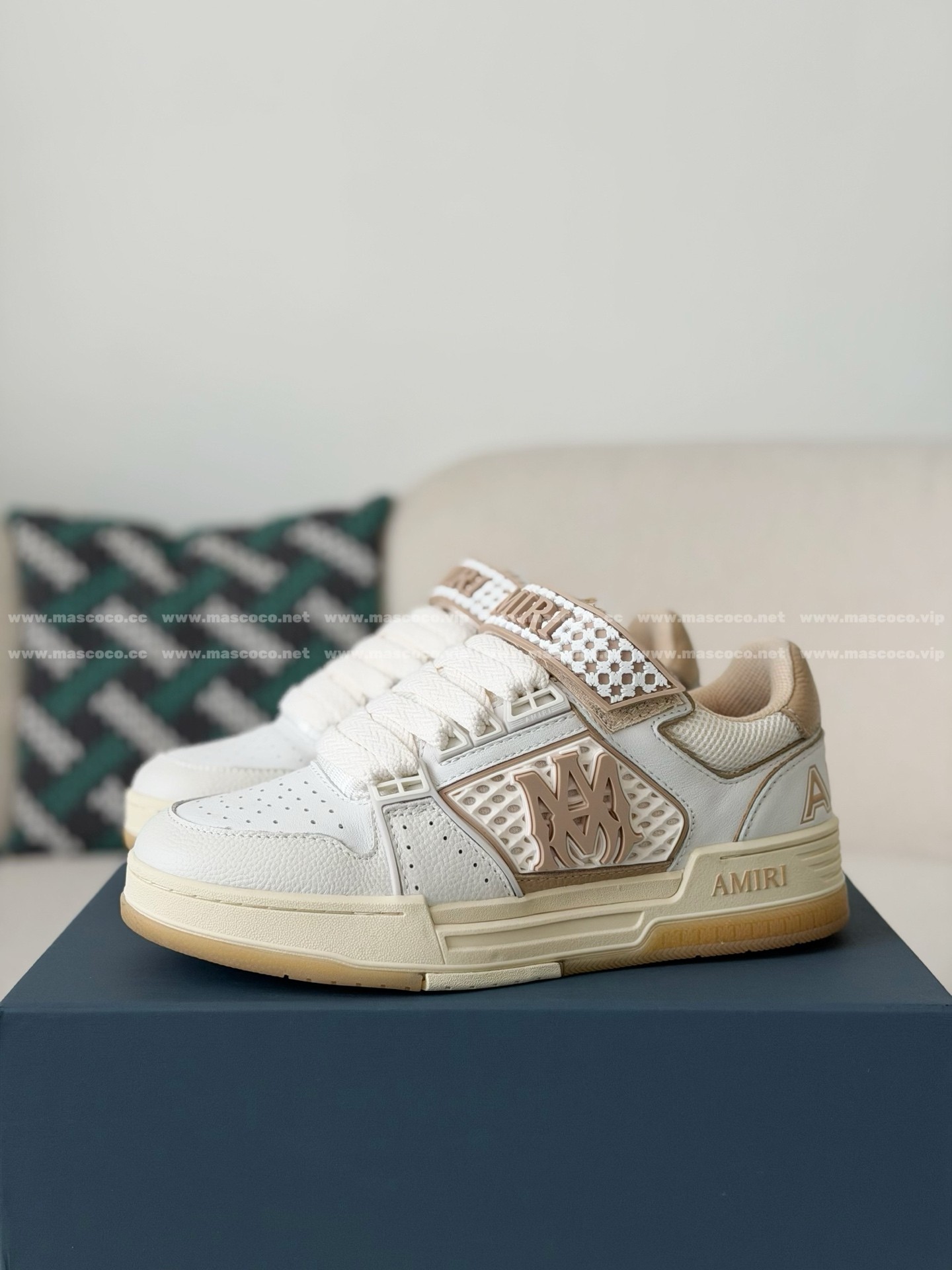 「#5321」Amiri Ma Skyline Leather Velcro Sneakers