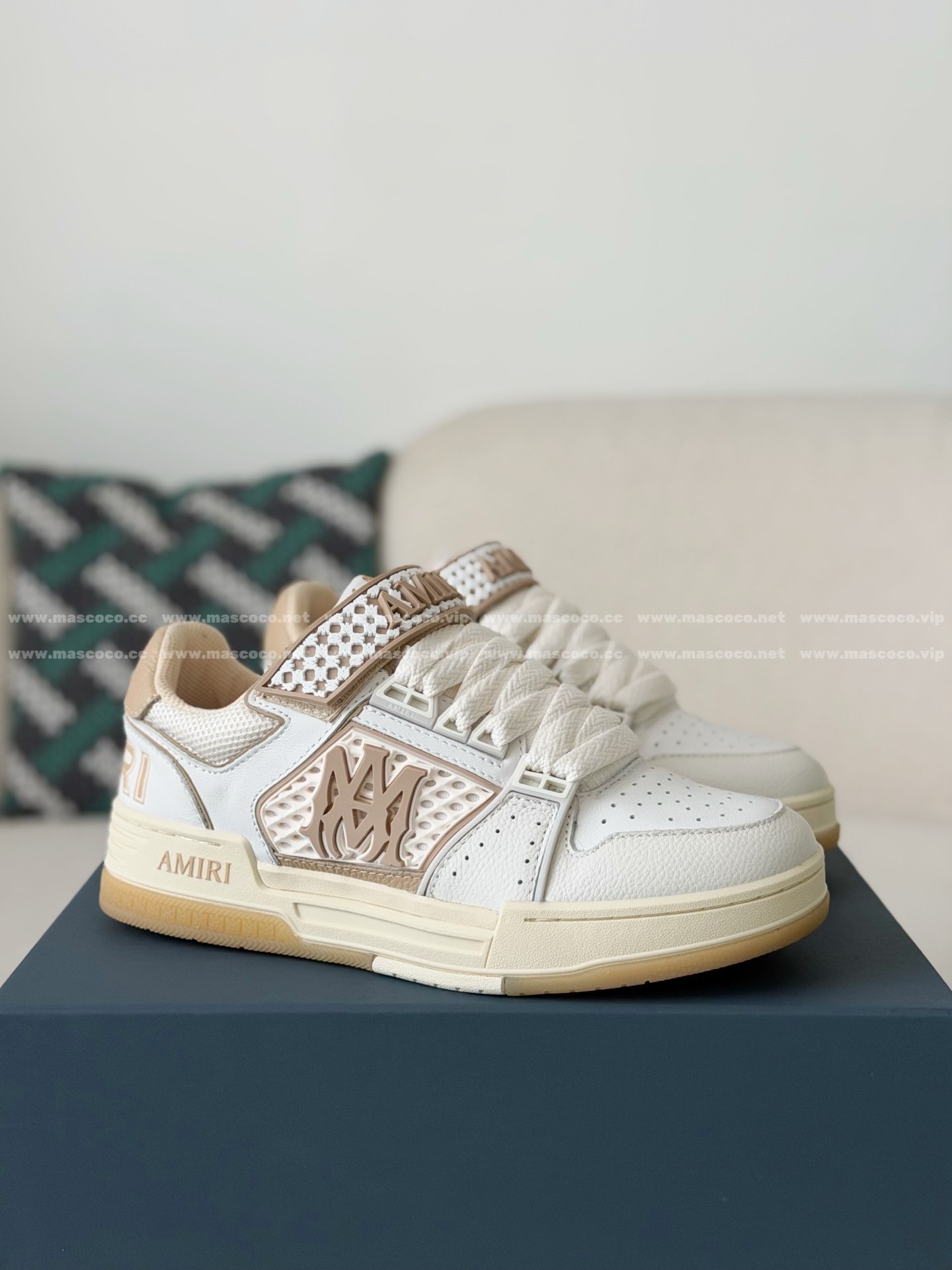 「#5321」Amiri Ma Skyline Leather Velcro Sneakers - 图片 2