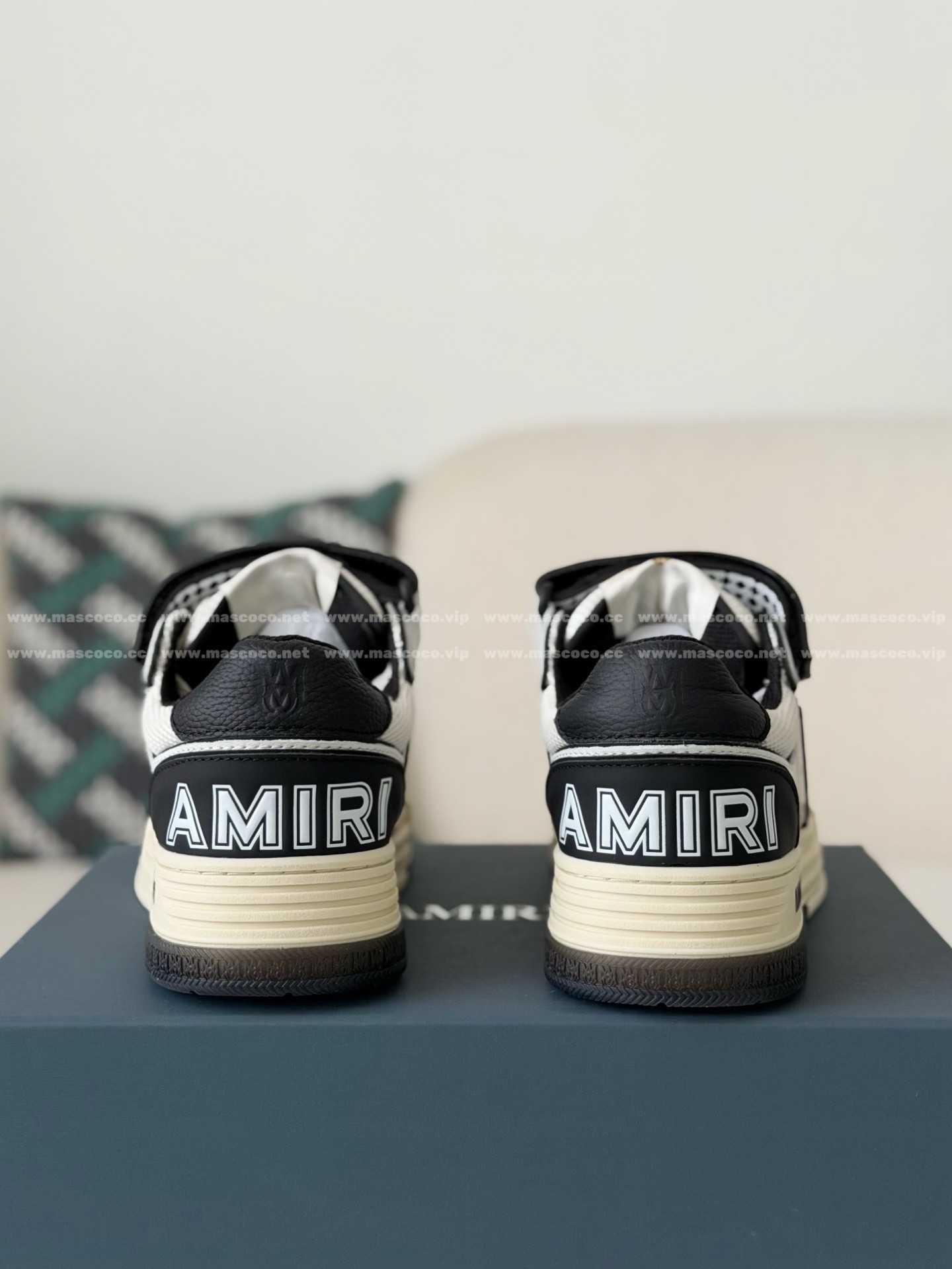 「#5322」Amiri Ma Skyline Leather Velcro Sneakers - 图片 3