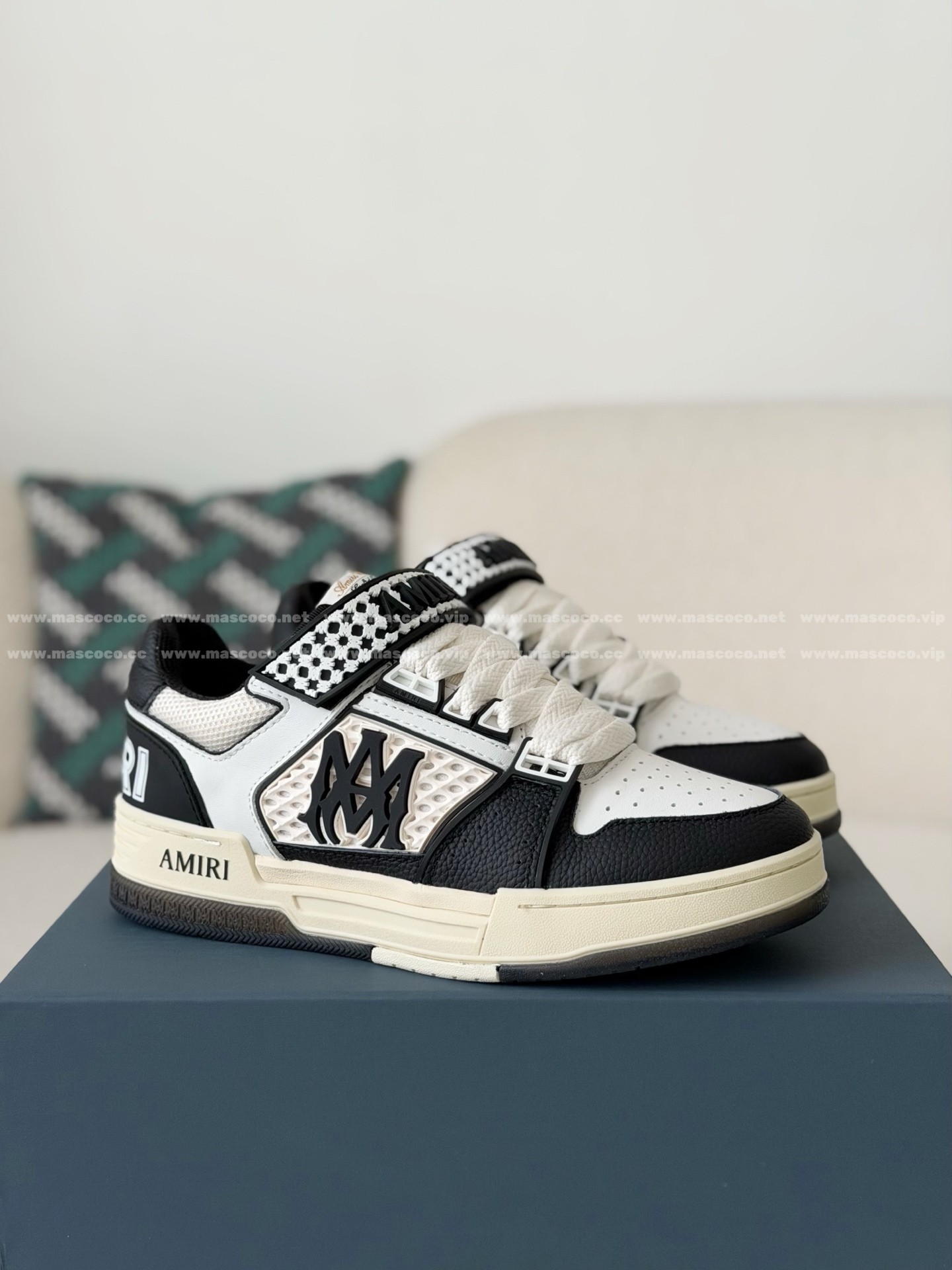 「#5322」Amiri Ma Skyline Leather Velcro Sneakers - 图片 2