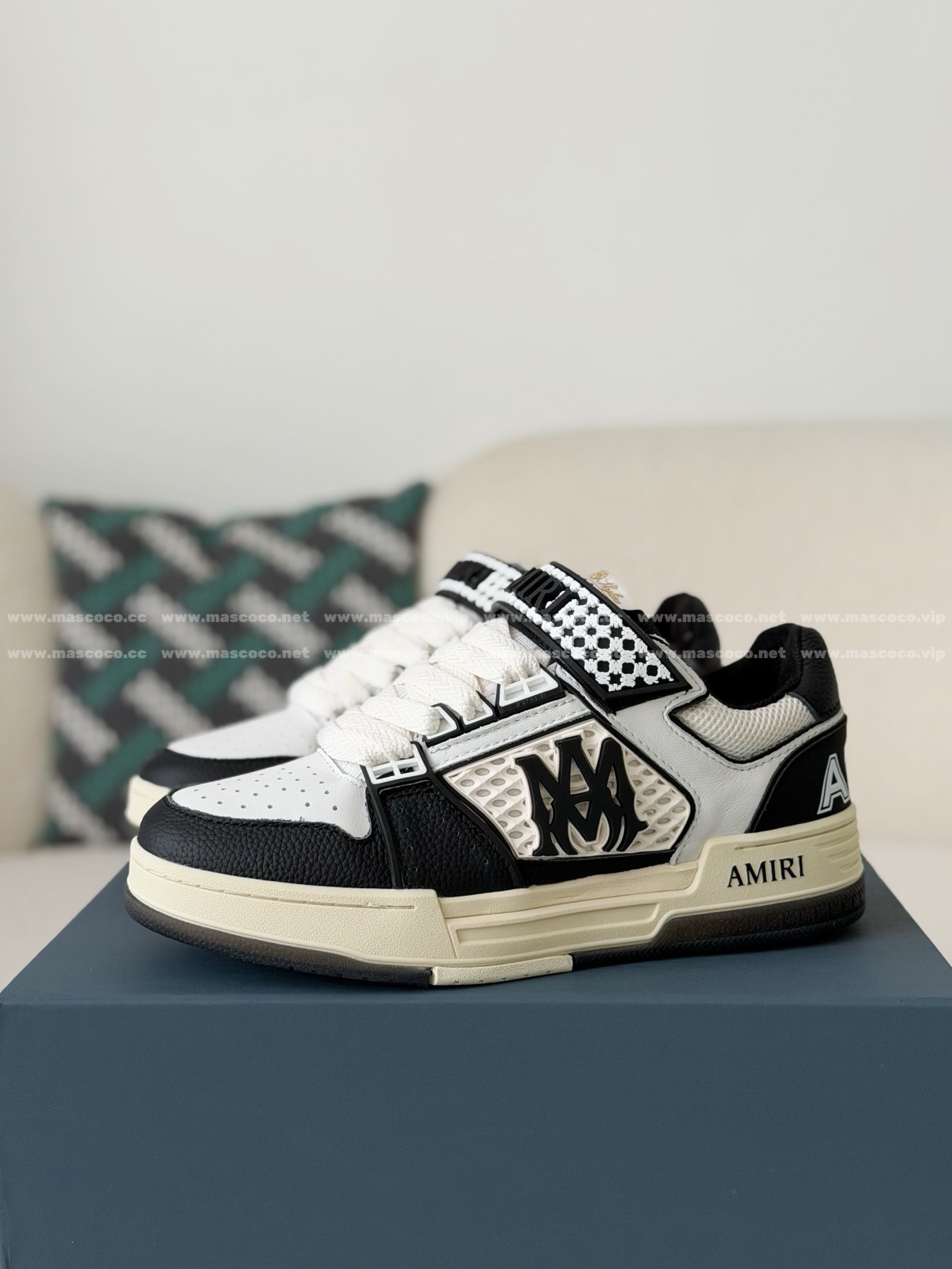 「#5322」Amiri Ma Skyline Leather Velcro Sneakers