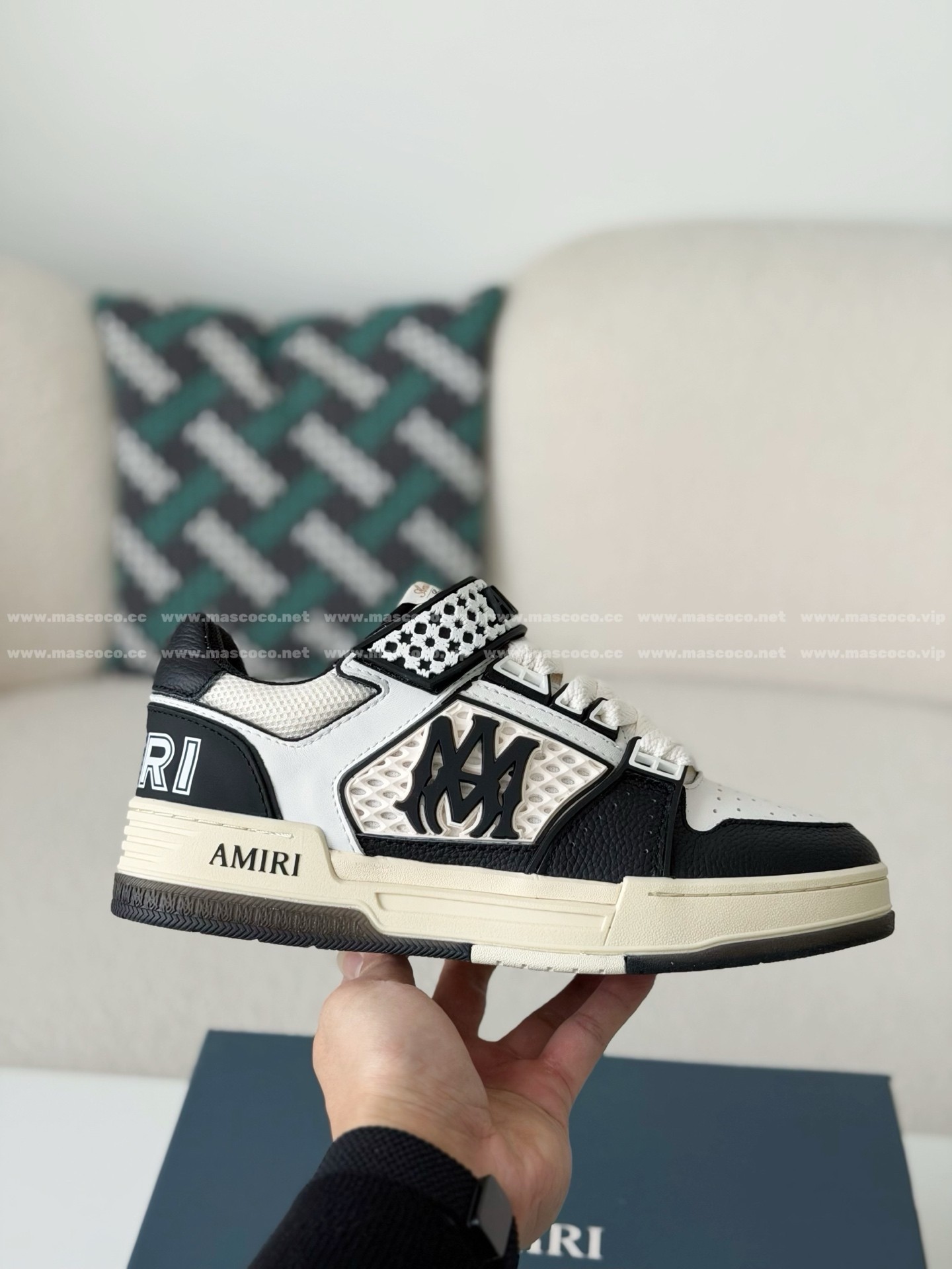 「#5322」Amiri Ma Skyline Leather Velcro Sneakers - 图片 6