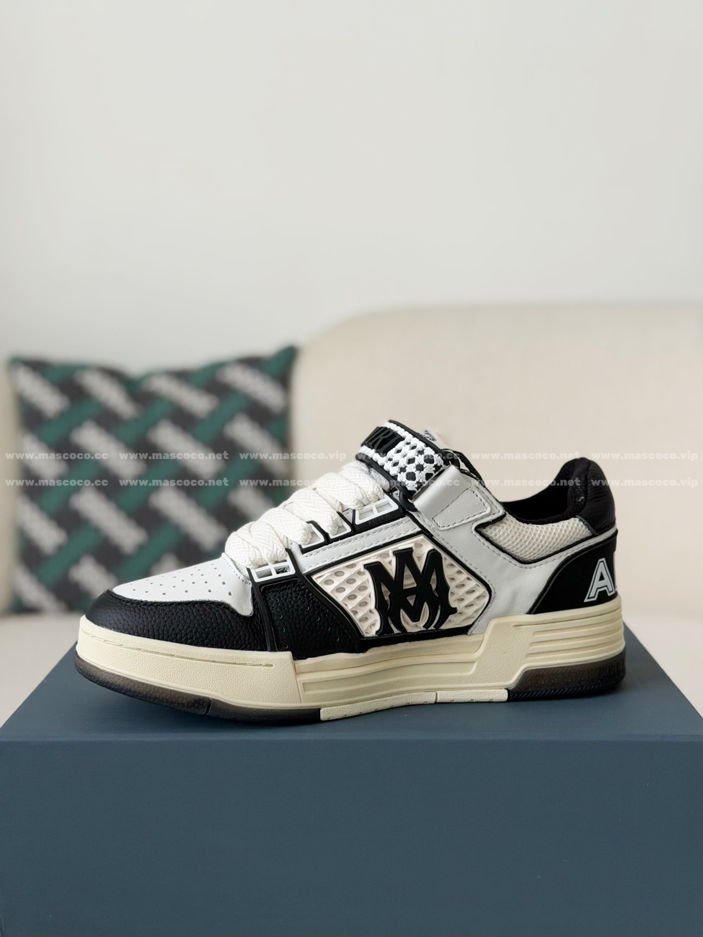 「#5322」Amiri Ma Skyline Leather Velcro Sneakers - 图片 4