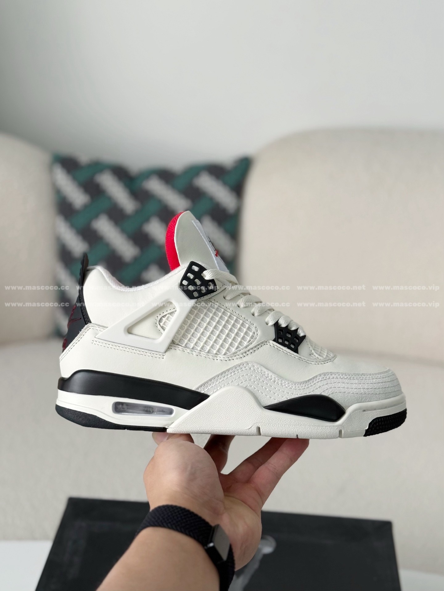 「#5538」Jordan Air Jordan 4 Retro OG Flight Club Basketball Shoes - 图片 6