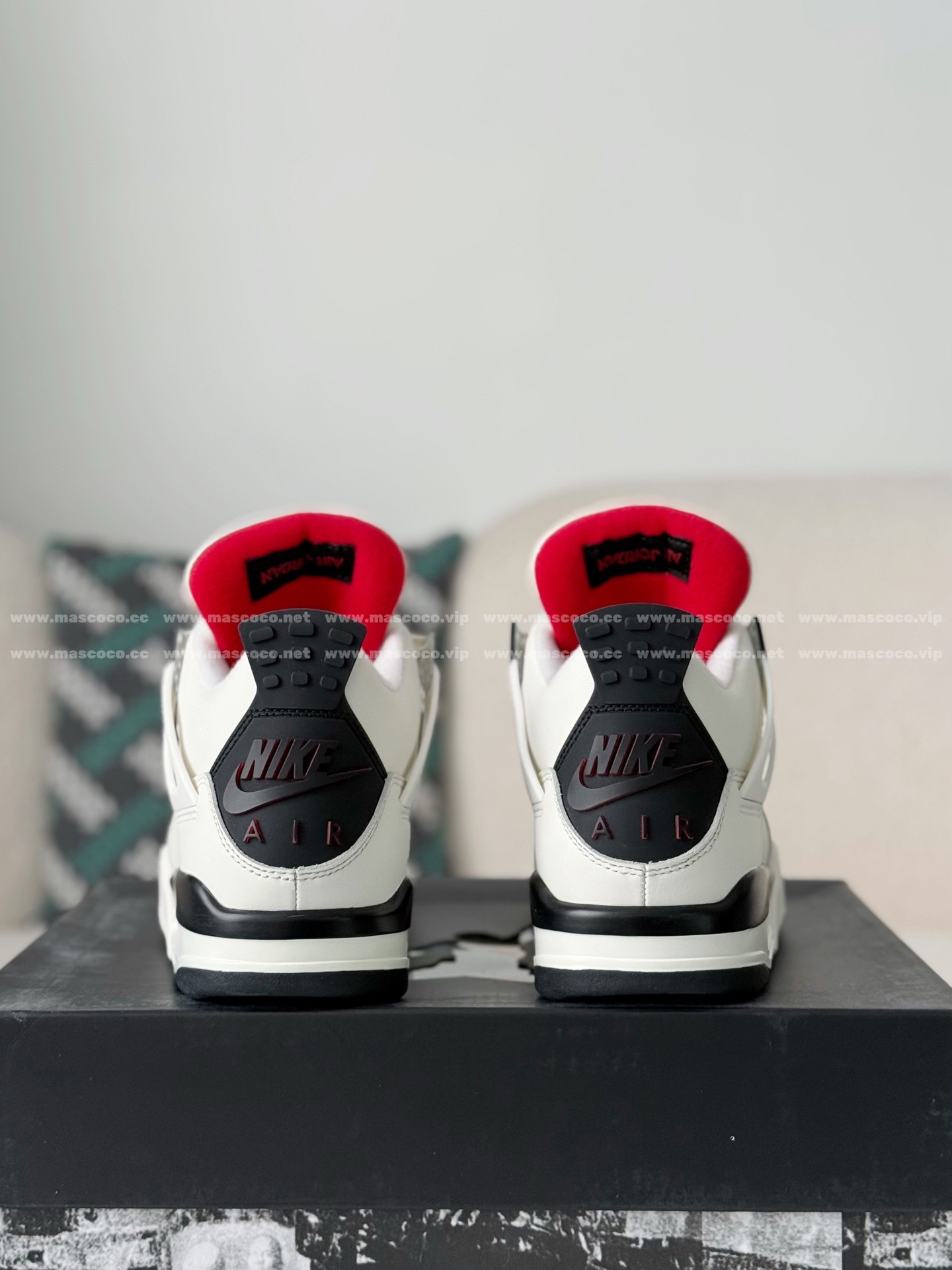 「#5538」Jordan Air Jordan 4 Retro OG Flight Club Basketball Shoes - 图片 3