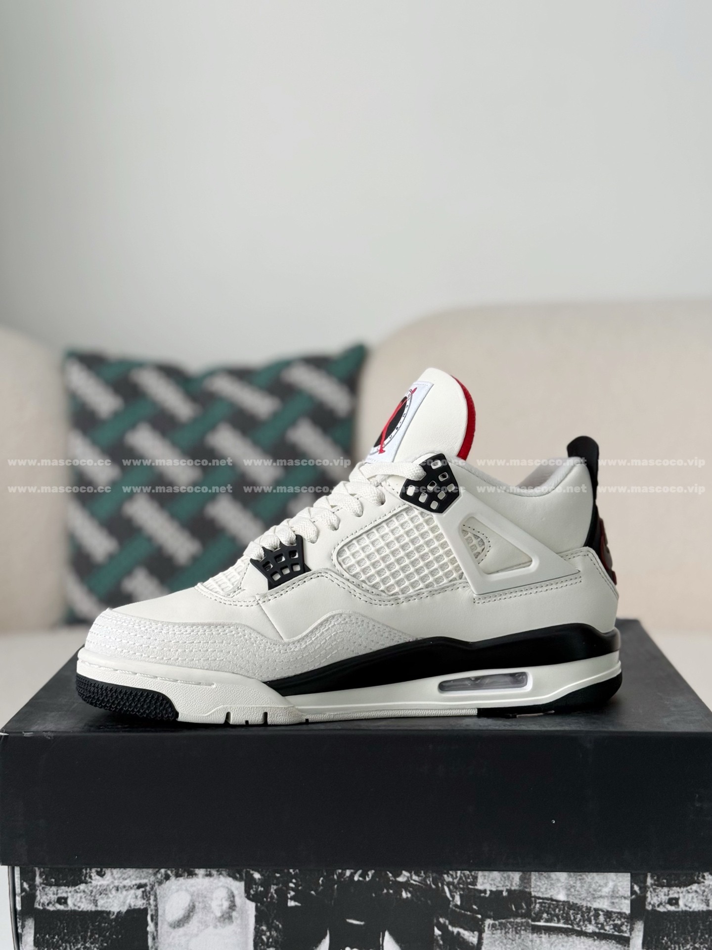 「#5538」Jordan Air Jordan 4 Retro OG Flight Club Basketball Shoes - 图片 4