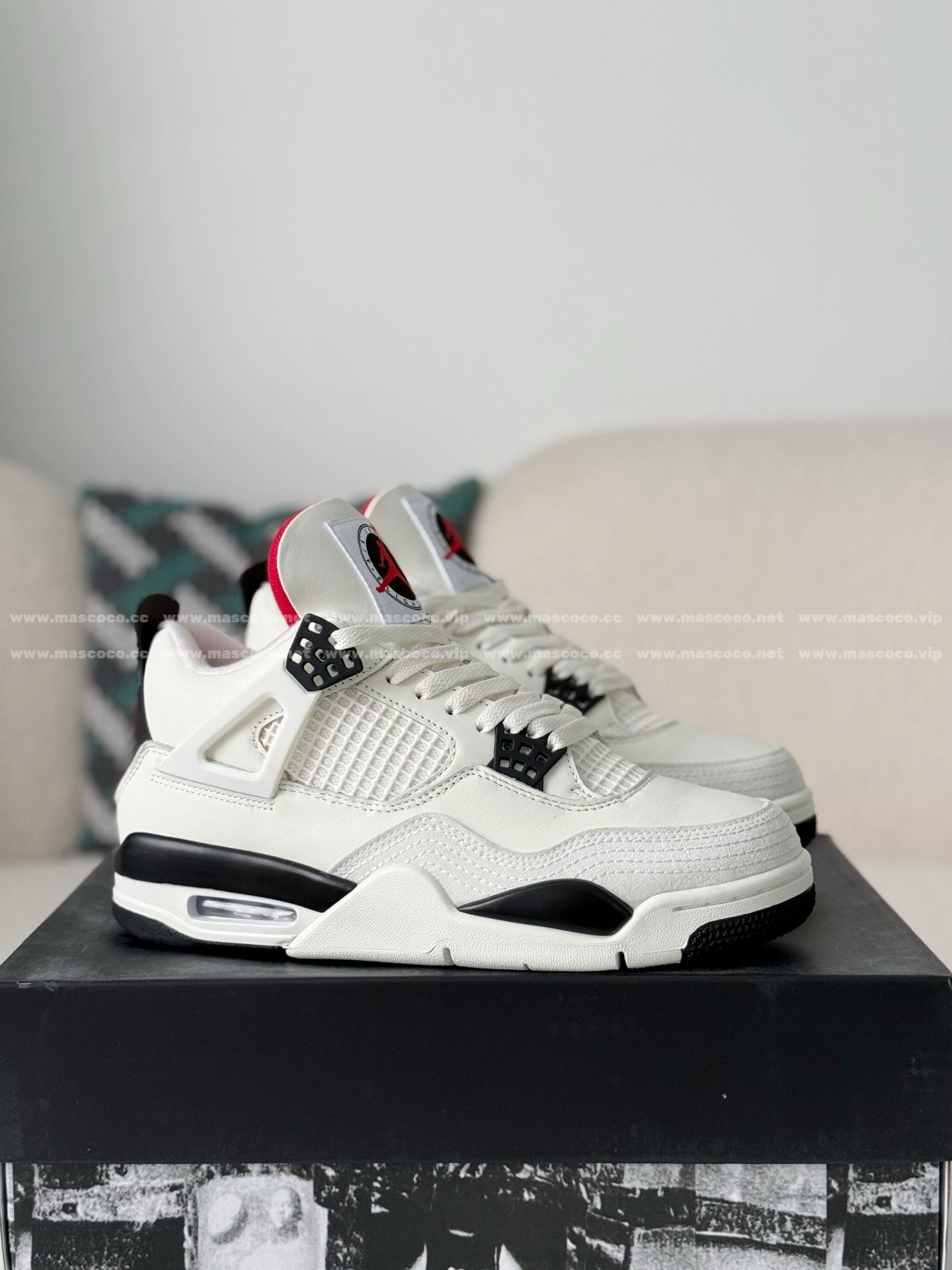 「#5538」Jordan Air Jordan 4 Retro OG Flight Club Basketball Shoes - 图片 2