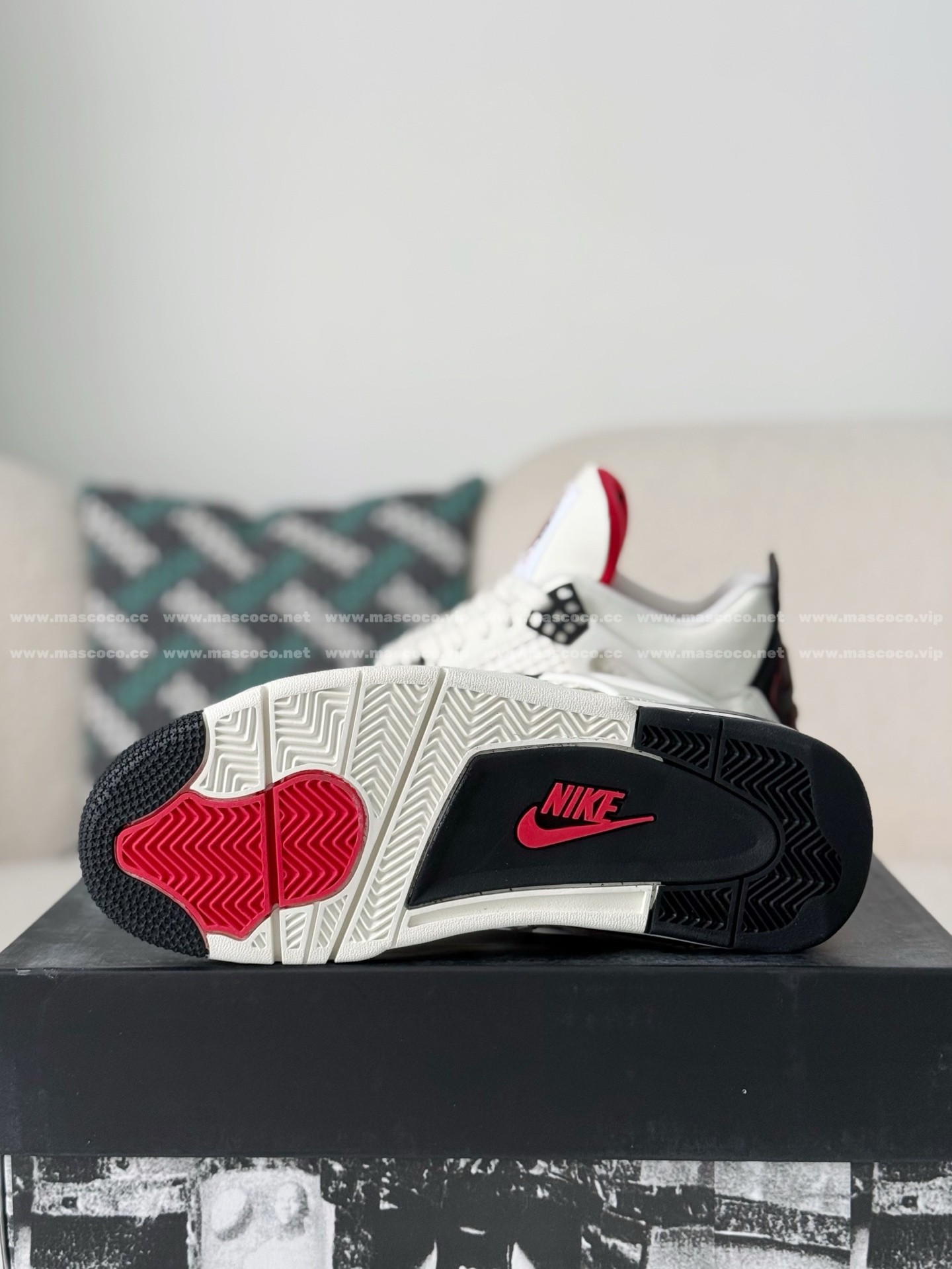 「#5538」Jordan Air Jordan 4 Retro OG Flight Club Basketball Shoes - 图片 5