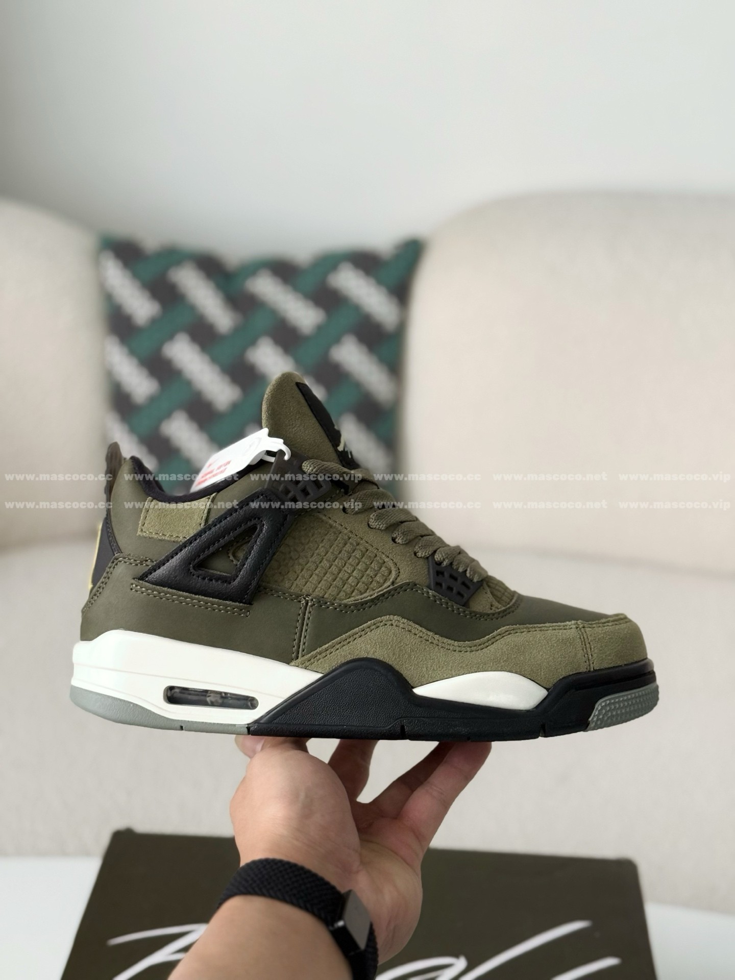 「#5539」Jordan Air Jordan 4 Craft “Olive” Basketball Shoes - 图片 6