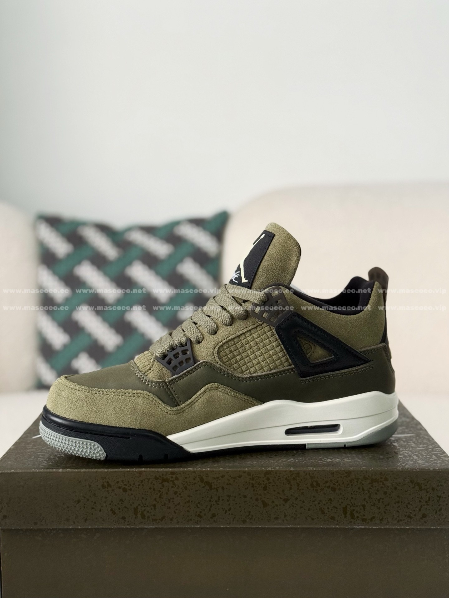 「#5539」Jordan Air Jordan 4 Craft “Olive” Basketball Shoes - 图片 4