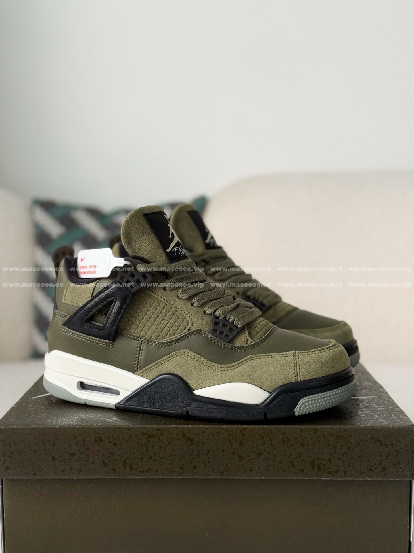 「#5539」Jordan Air Jordan 4 Craft “Olive” Basketball Shoes - 图片 2