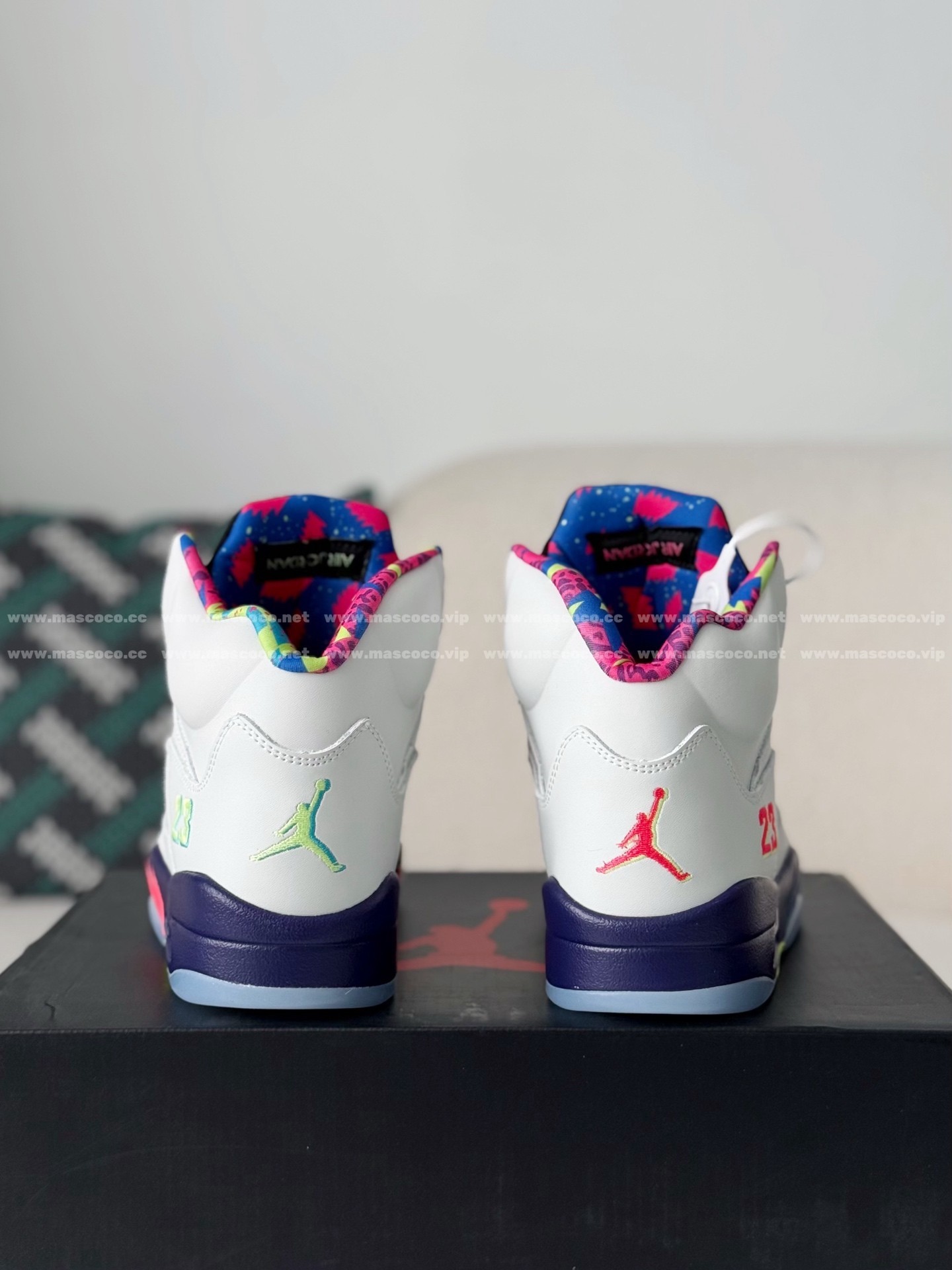 「#5541」Jordan Air Jordan 5 Retro Ghost Green Basketball Shoes - 图片 3