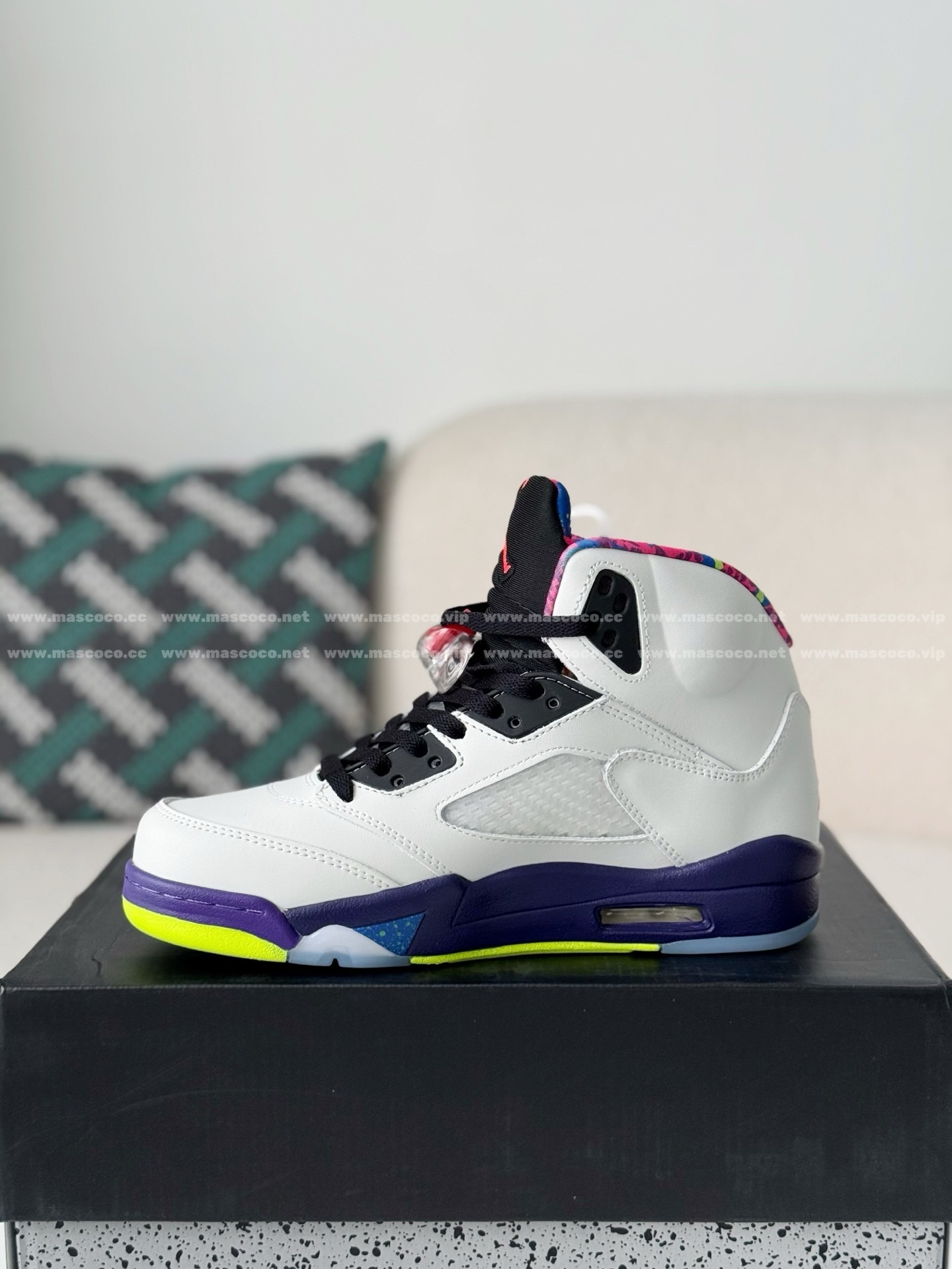 「#5541」Jordan Air Jordan 5 Retro Ghost Green Basketball Shoes - 图片 4