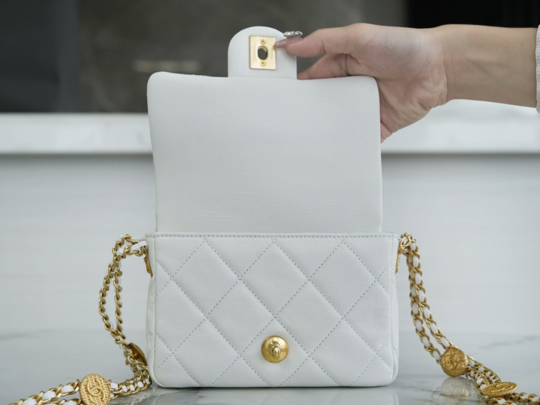 Chanel - CHANEL 22 - CHANEL 22 Leather Chain Box Bag - Image 3