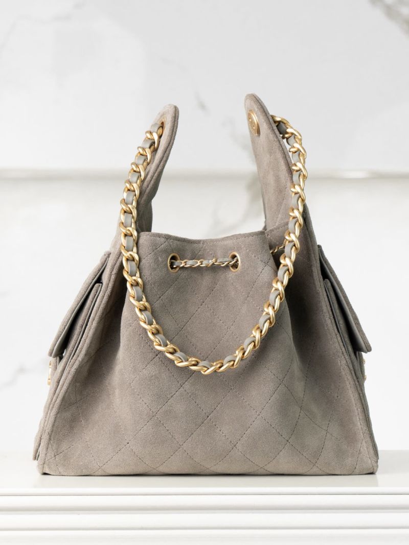 Chanel - Suede - Small Drawstring Bucket Bag - Image 3