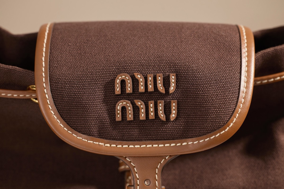 Miu Miu - Canvas and Leather Backpack Small - Image 2