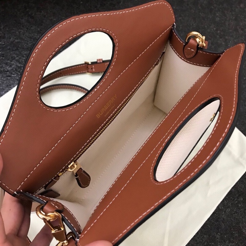Burberry - Horseferry - Mini Horseferry Canvas and Leather Tote Bag - Image 8