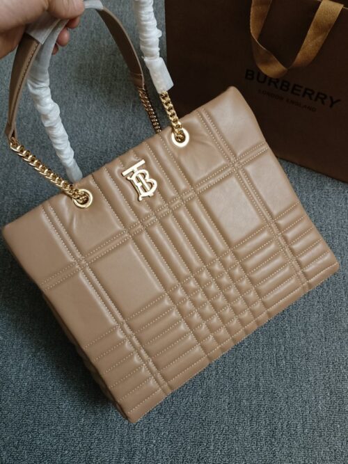 Burberry - Quilted - Quilted Leather Top Handle Chain Tote Bag