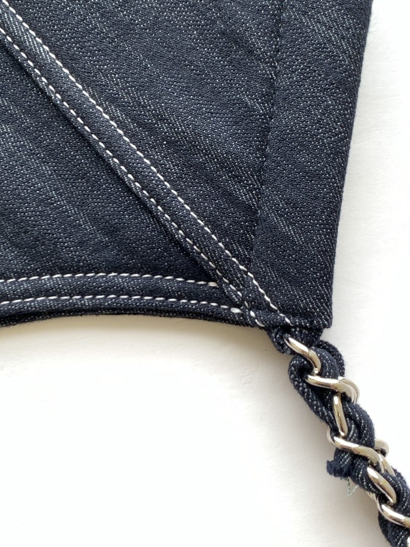 Chanel - Denim - Large Chain Tote Bag - Image 7