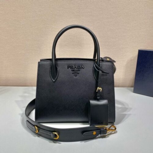 Prada - Monochrome - Small Saffiano Leather Prada Monochrome Bag
