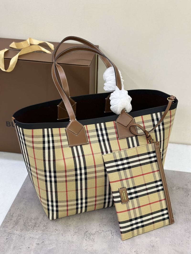 Burberry - Check - Medium Check Canvas Tote Bag - Image 2
