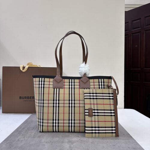Burberry - Check - Medium Check Canvas Tote Bag